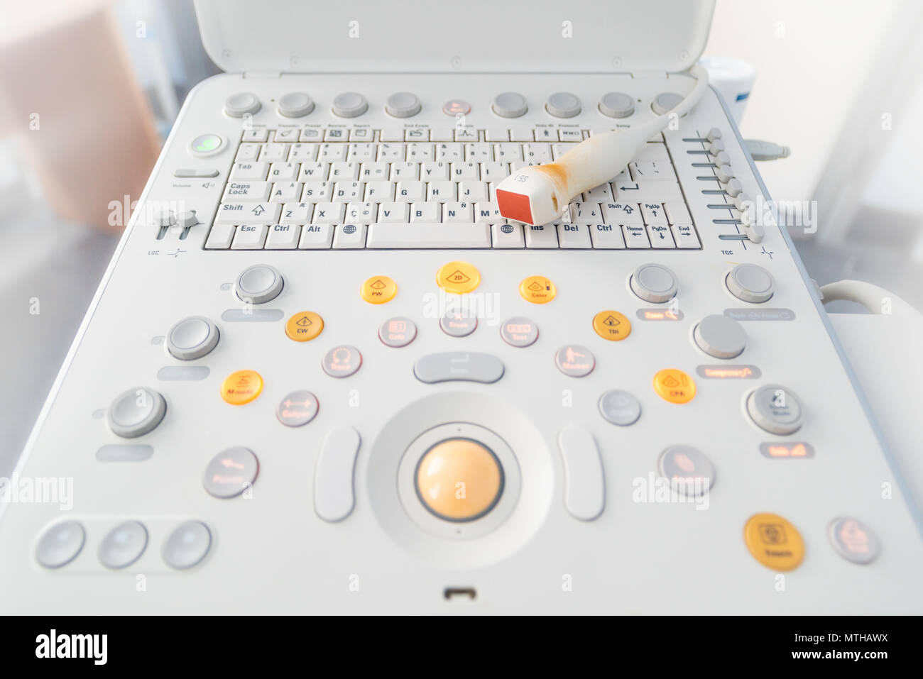 Modern ultrasonic device with sensors Stock Photo Alamy