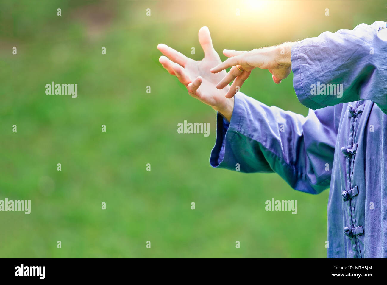 Tai Chi Chuan. Chinese martial art. Stock Photo