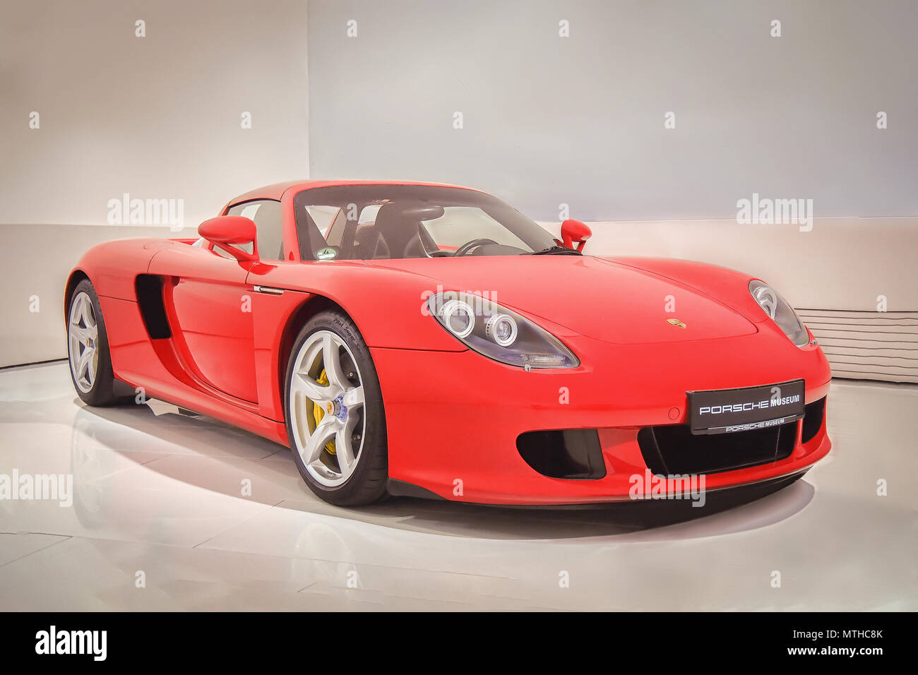 STUTTGART, GERMANY-APRIL 7, 2017: Red 2003 Porsche Carrera GT in the Porsche  Museum. This car is the one of the most valuable in the world Stock Photo -  Alamy