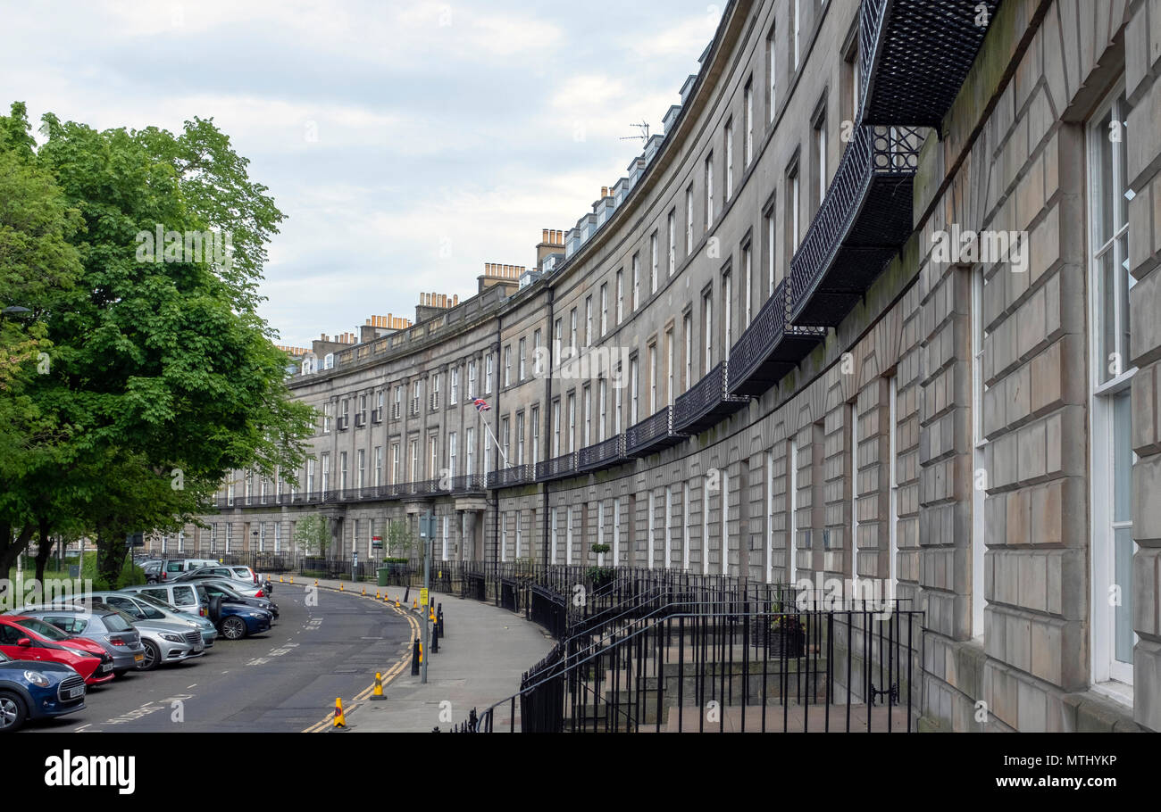 Atholl Crescent in the New Town, Edinburgh, Scotland, United Kingdom
