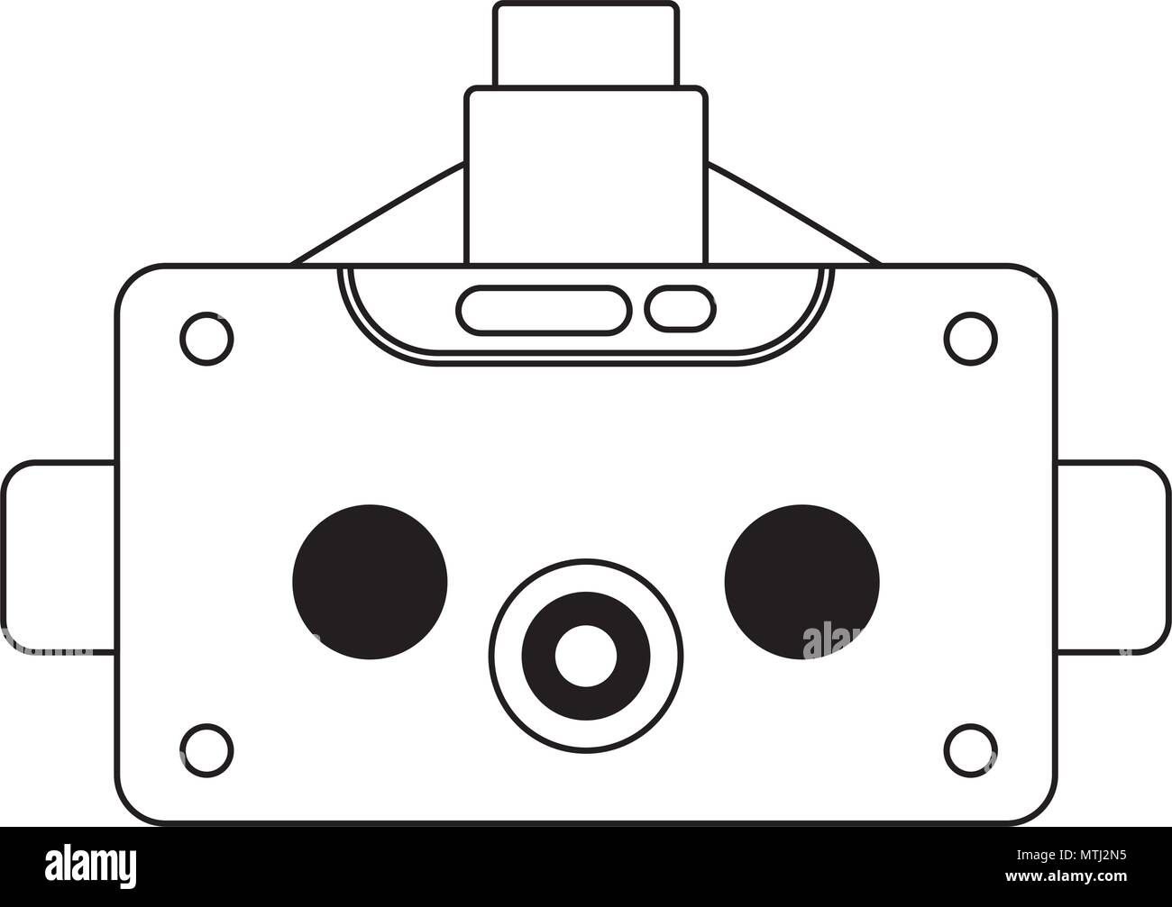 vr headset icon over white background, vector illustration Stock Vector