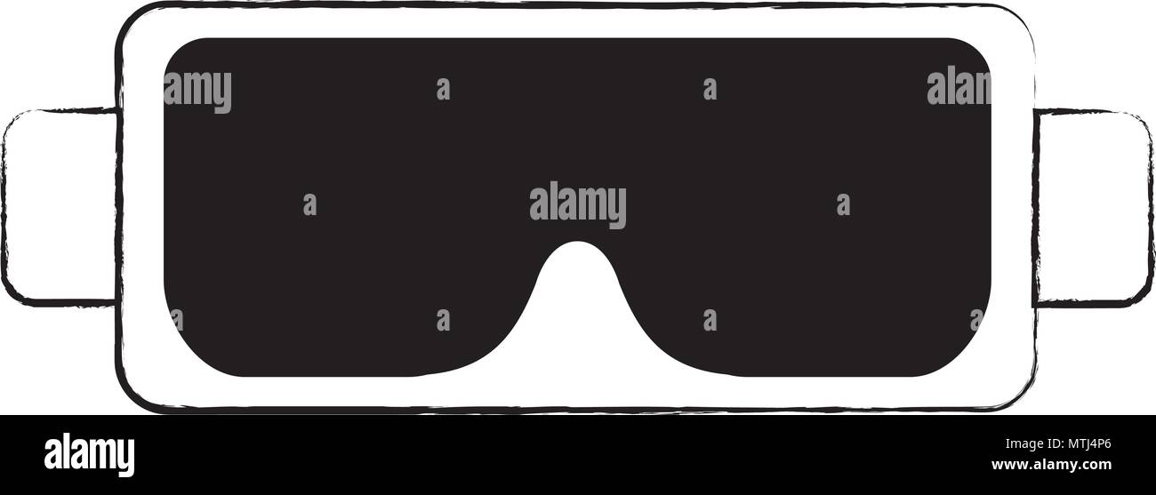 vr glasses icon over white background, vector illustration Stock Vector