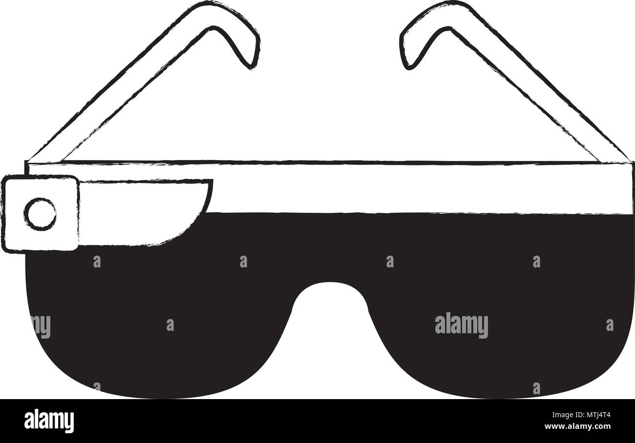 vr glasses icon over white background, vector illustration Stock Vector