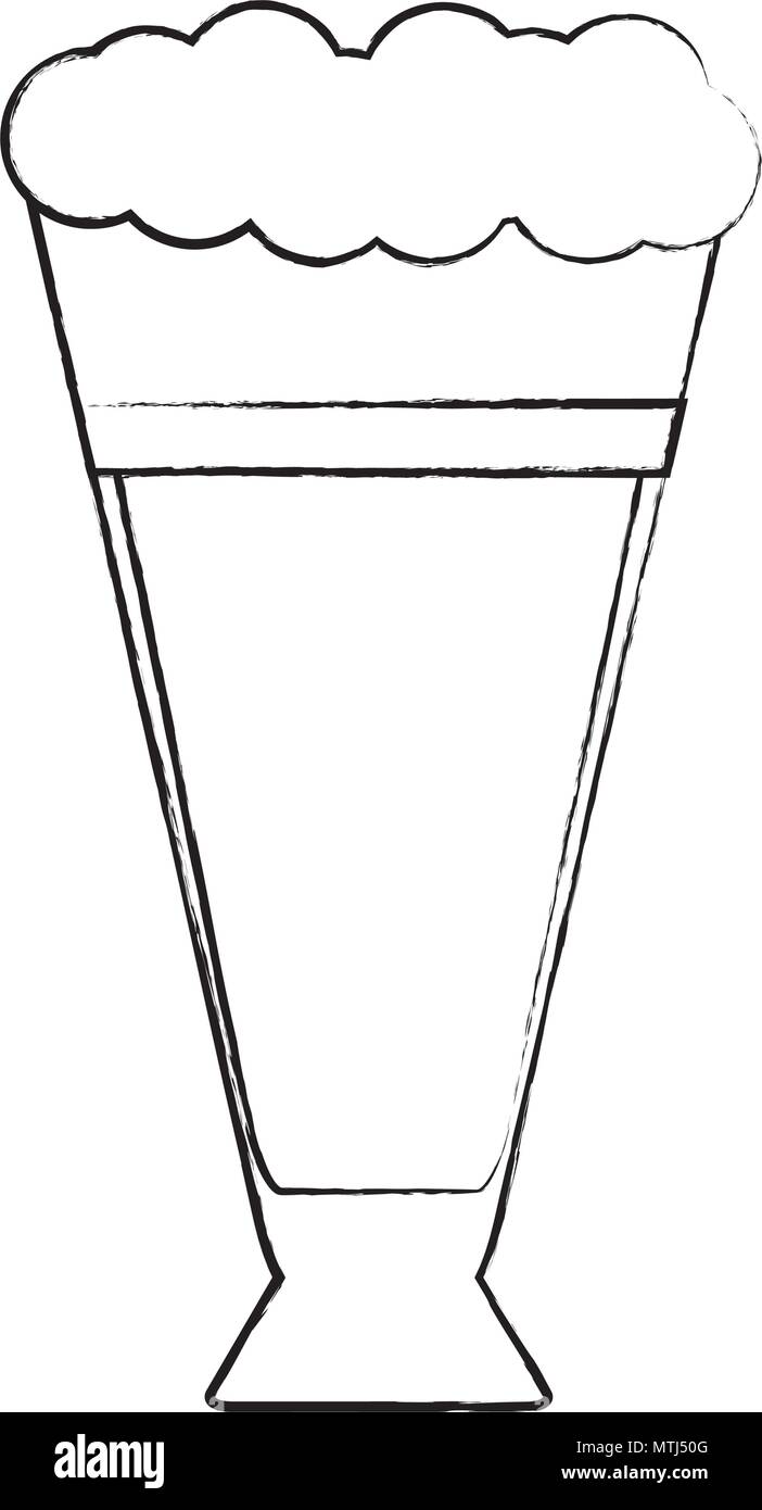 beer cup icon over white background, vector illustration Stock Vector