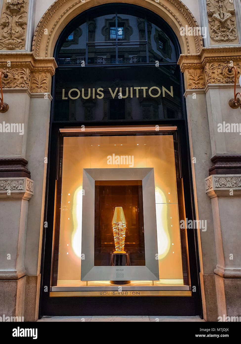 Milan, Italy - September 24, 2017: Louis Vuitton Store In Milan. Fashion  Week Louis Vuitton Shopping Stock Photo, Picture and Royalty Free Image.  Image 93825136.