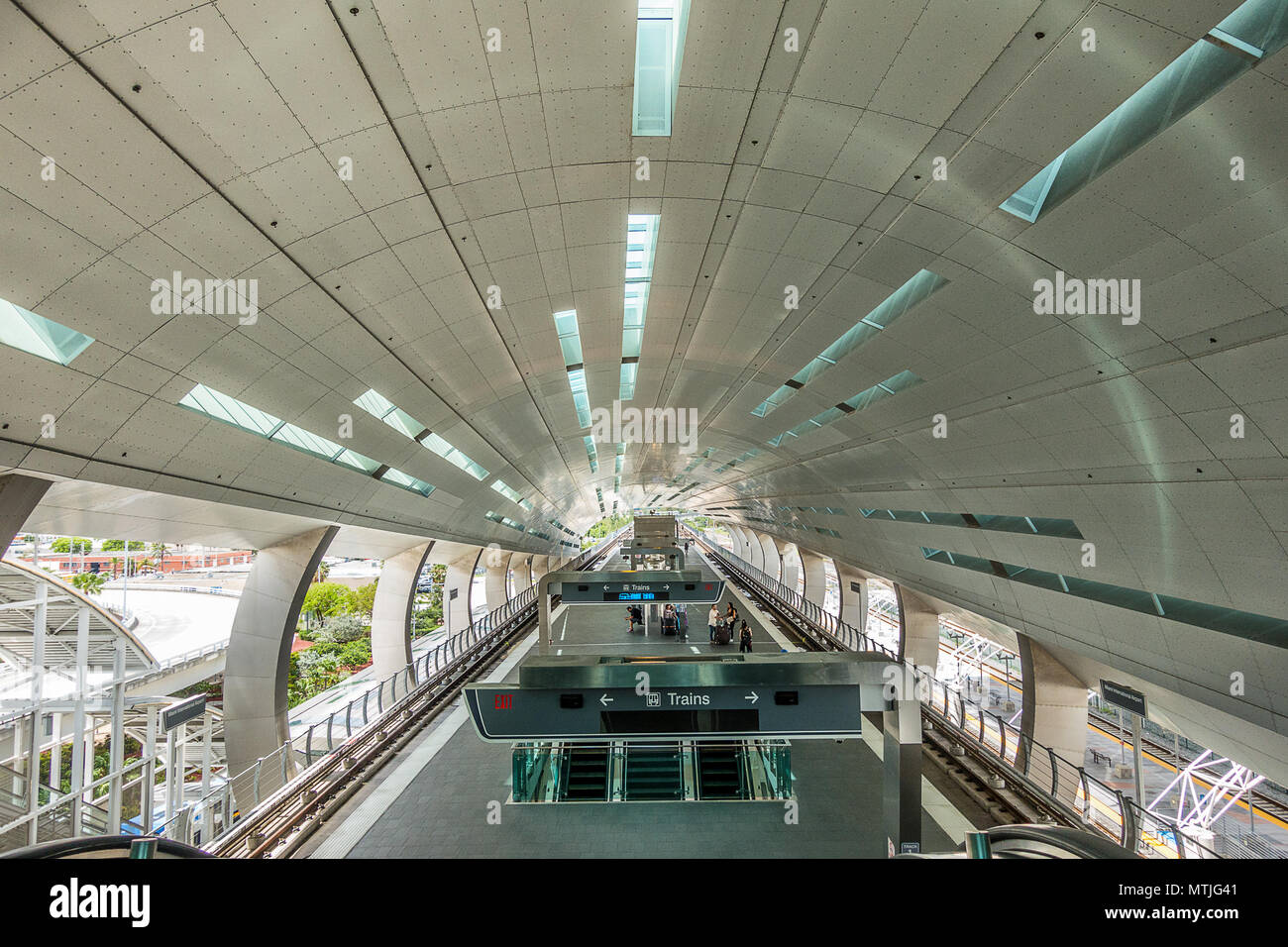 Miami International Airport Metromover station Stock Photo