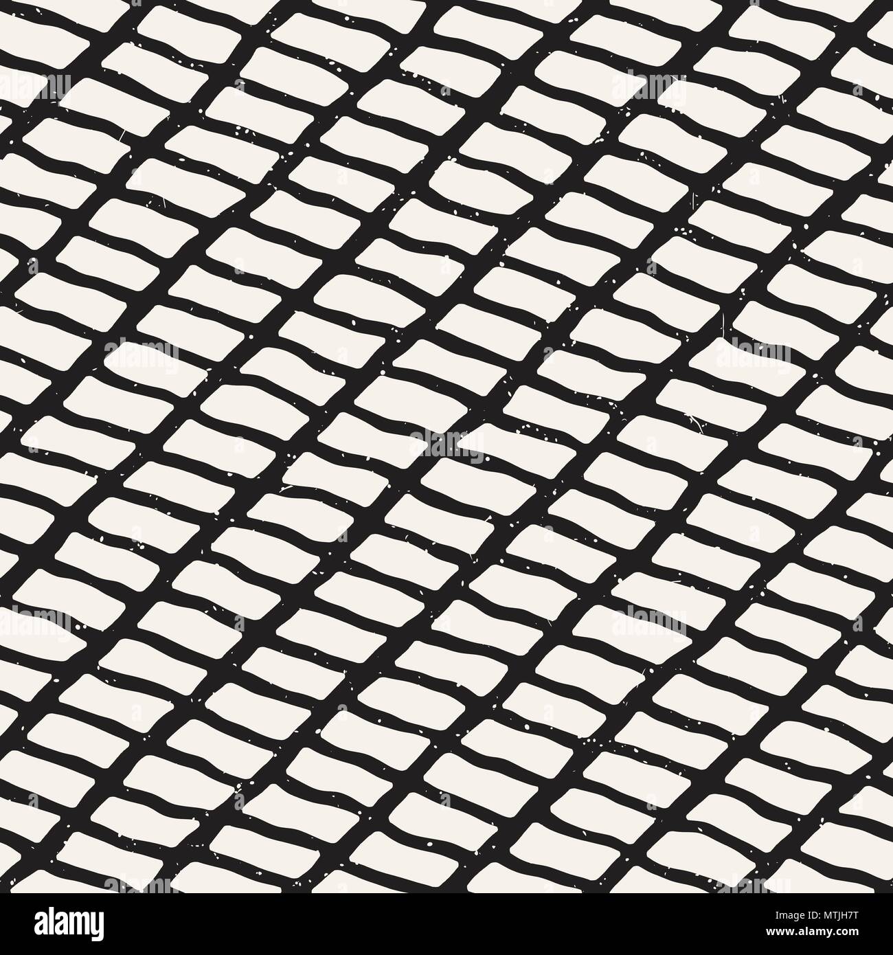 Simple ink geometric pattern. Monochrome black and white strokes ...