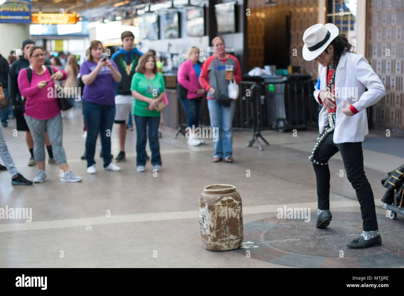Vegas - Michael Jackson Street Performer Stock Photo