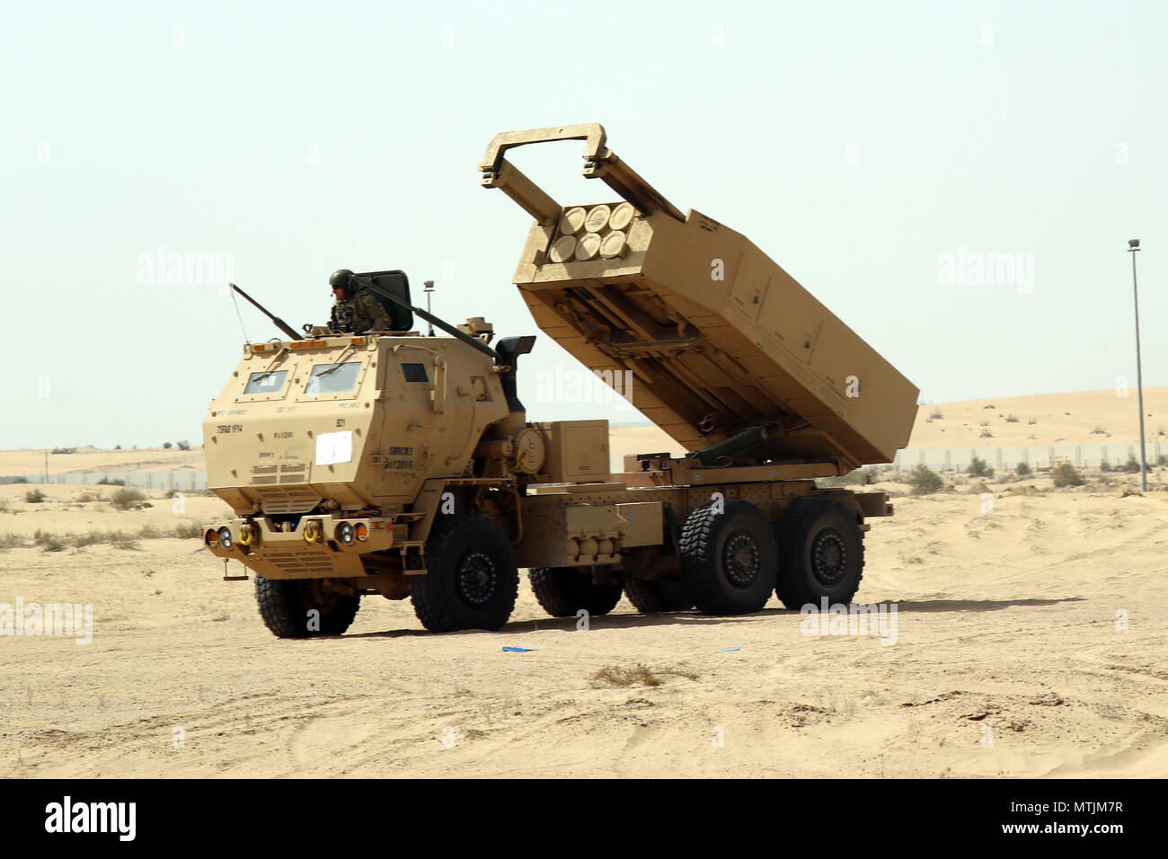 AL MINHAD AIRBASE, United Arab Emirates — The crew of a High Mobility Artillery Rocket System