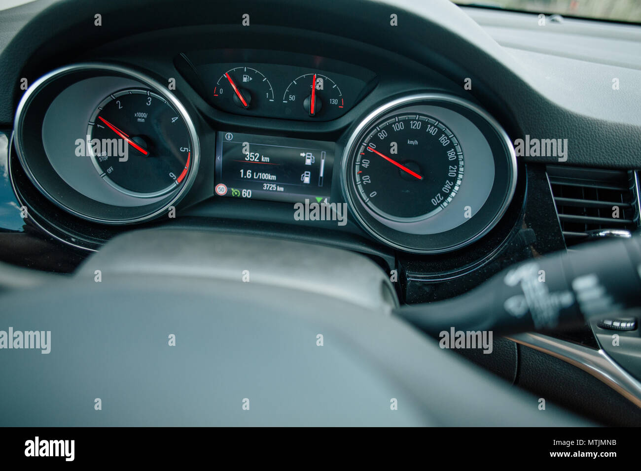 Car speedometer panel while driving Stock Photo Alamy