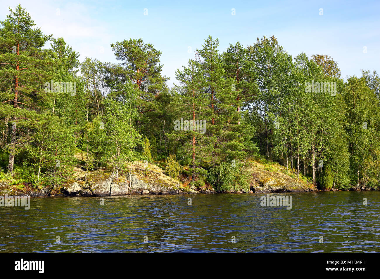 lake in Karelia Stock Photo