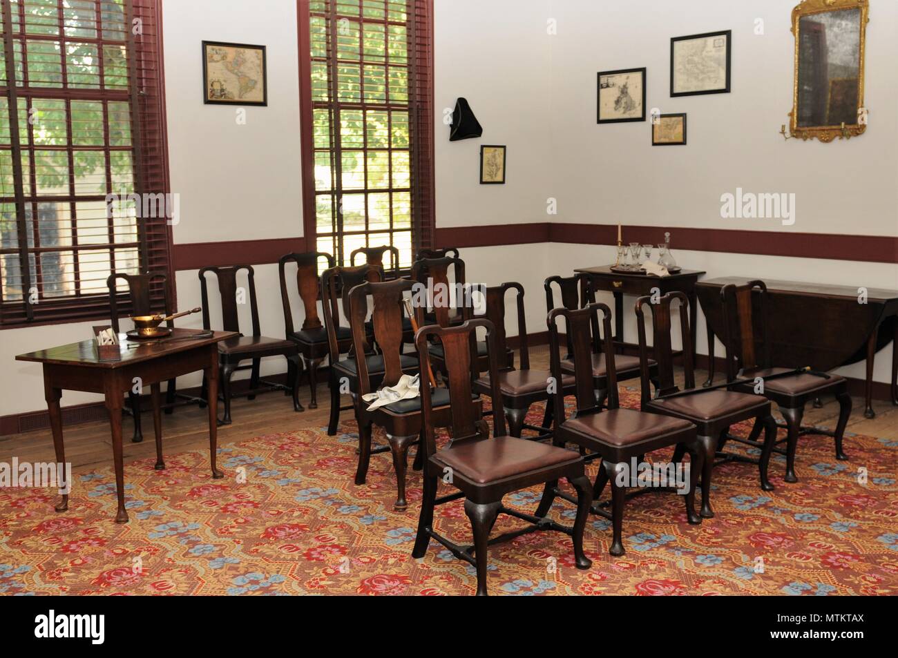 The Wetherburn Tavern in Colonial Williamsburg, Virginia Stock Photo