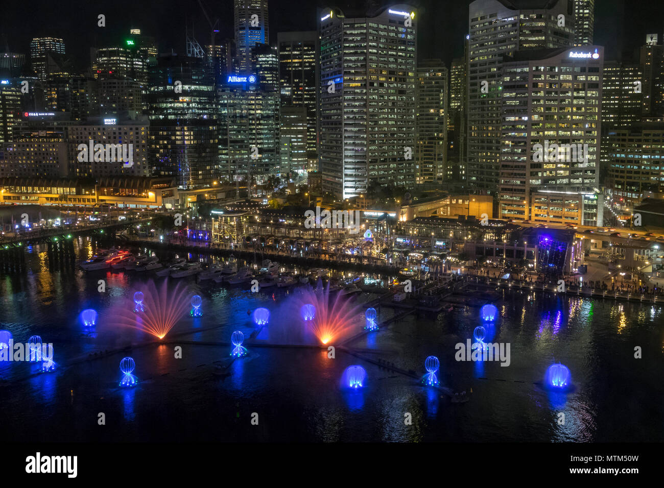 Light installation for Vivid 2018 at Darling Harbour, Sydney Stock Photo