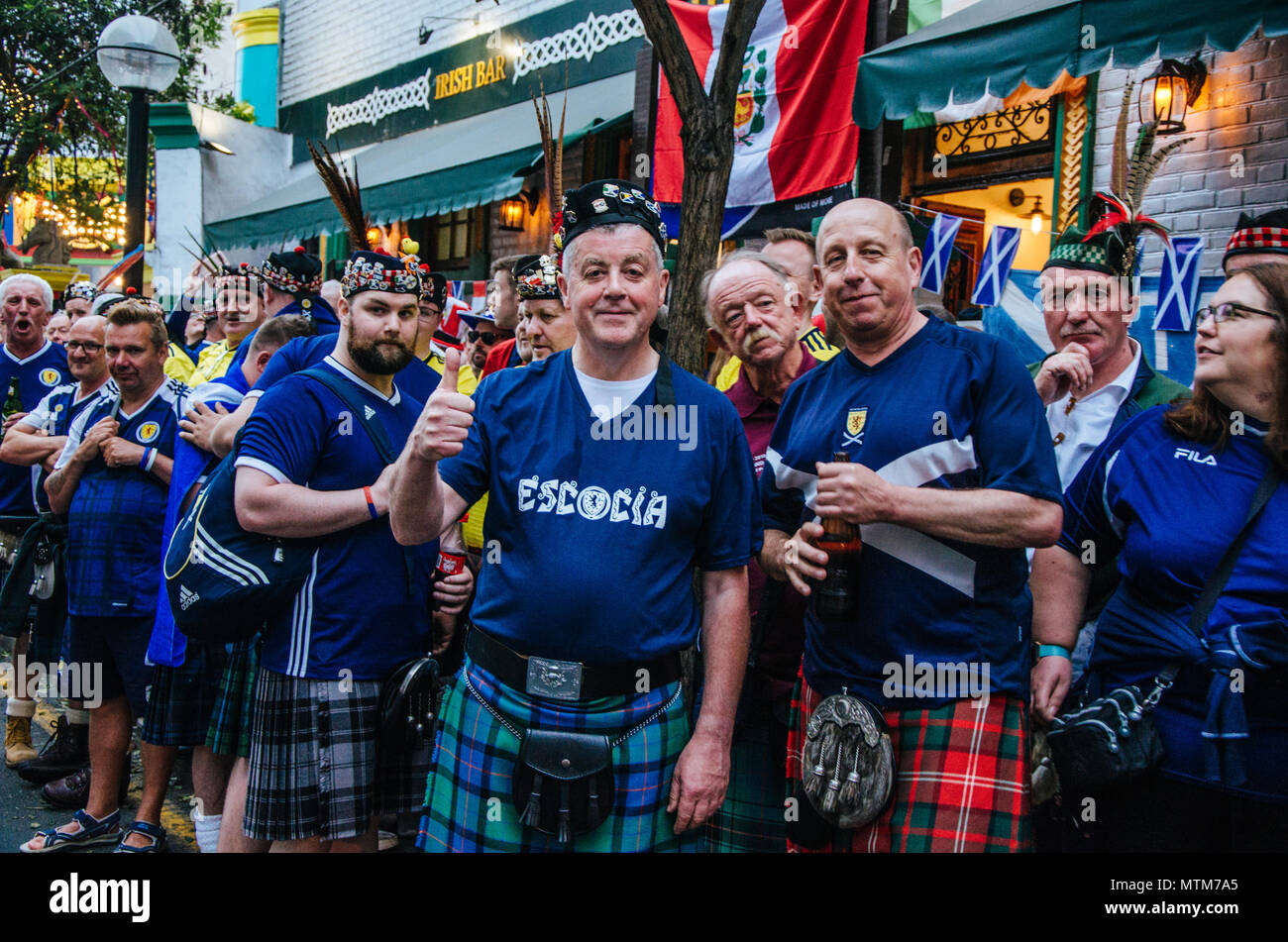 LIMA, PERU - MAY 29th 2018: : Friendly game Peru vs Scotland. Fanatics ...