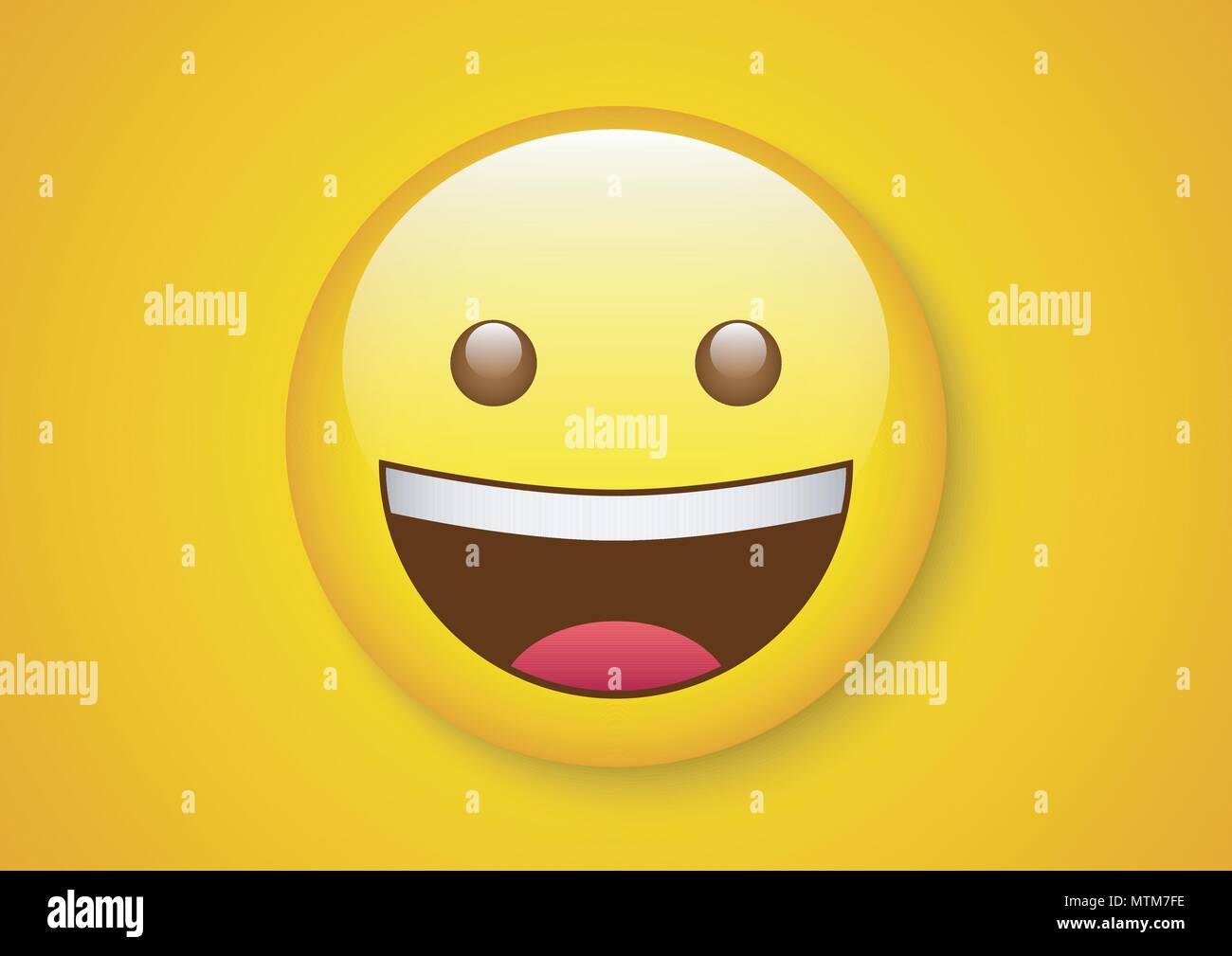 vector design of emoticon expression innocent laugh face Stock Vector