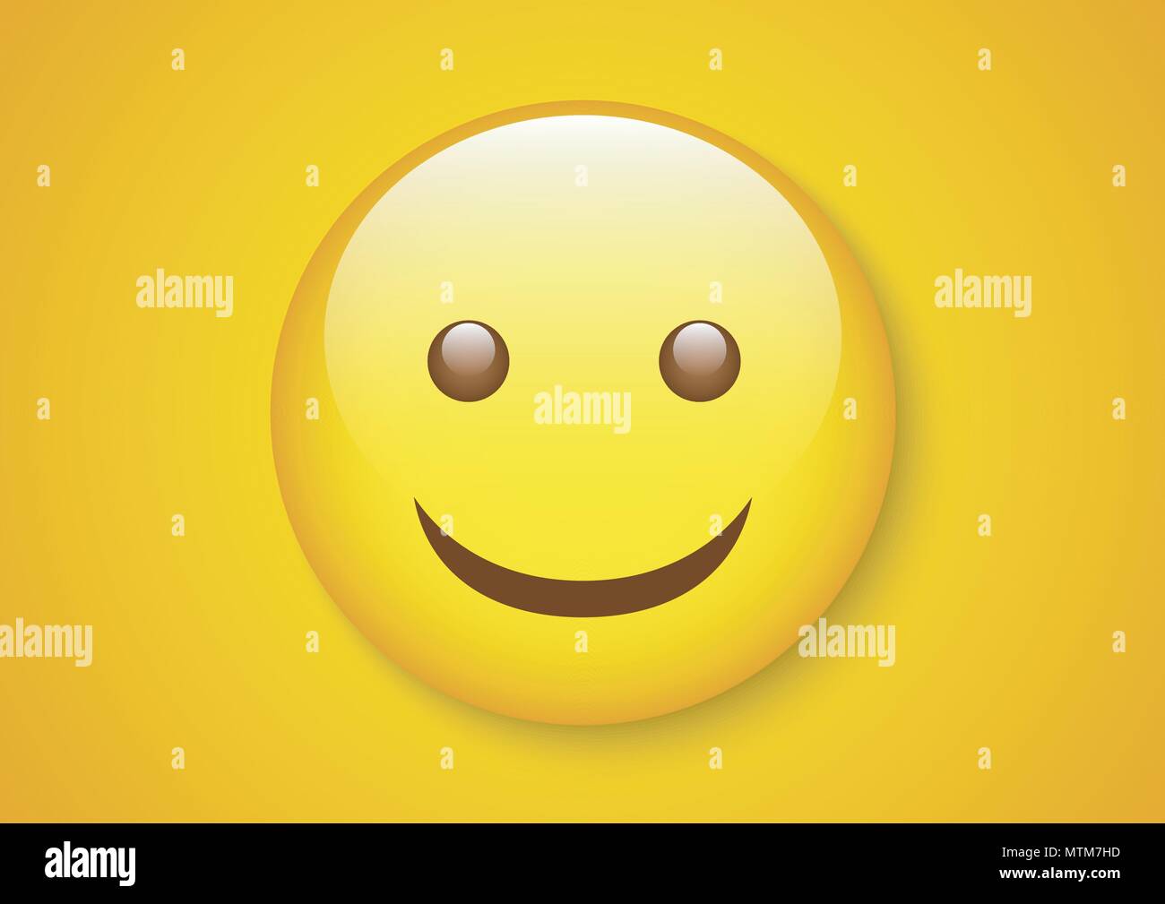 vector design of emoticon expression innocent smile face Stock Vector