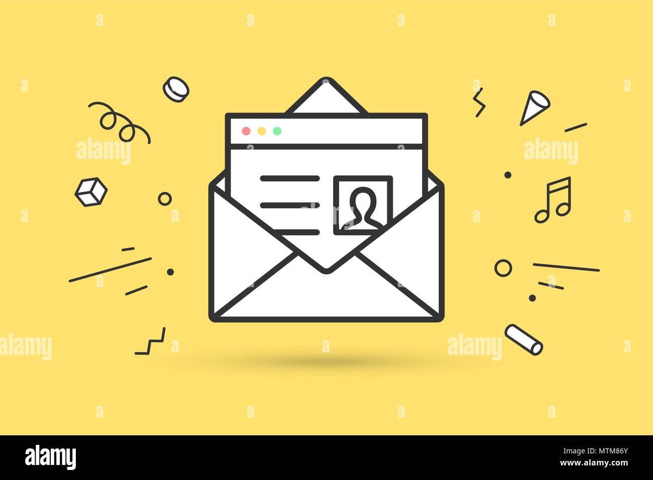 Icon of new open mail envelope Stock Vector Image & Art - Alamy