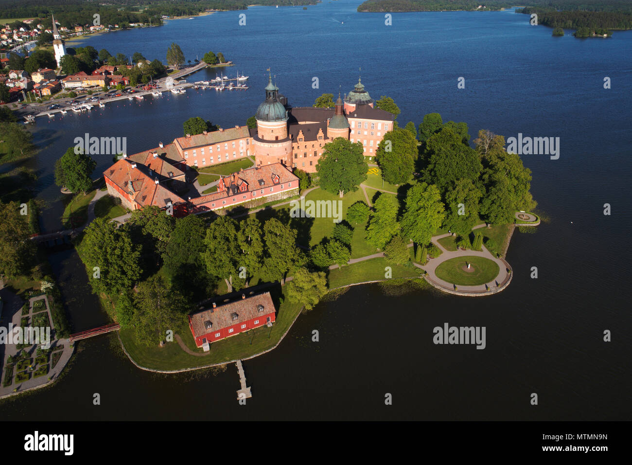 Aerial view of the Swedish Gripsholm castle Stock Photo Alamy