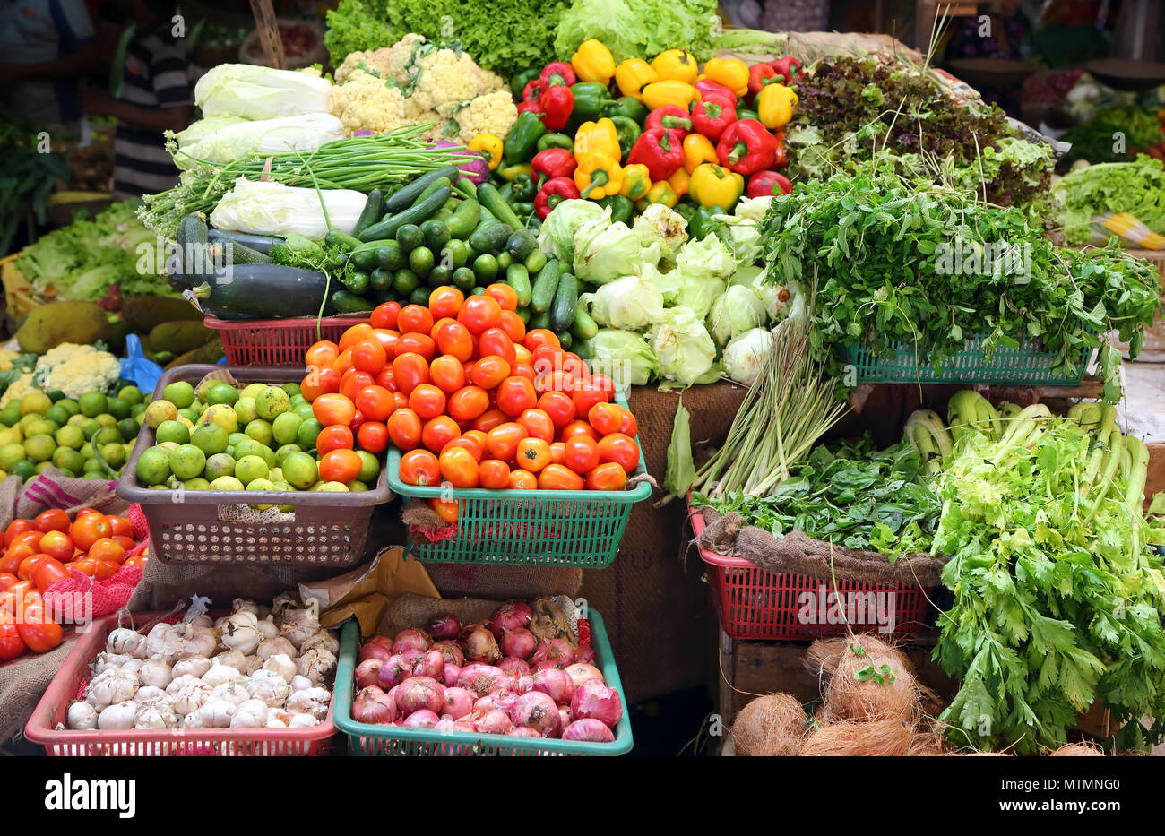 vegetables on market in india Stock Photo Alamy