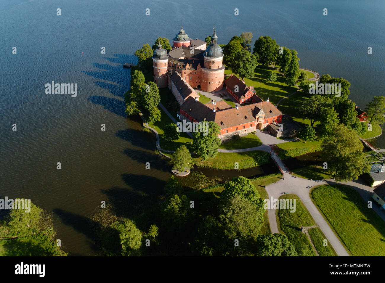 Aerial view of the Swedish Gripsholm castle Stock Photo Alamy