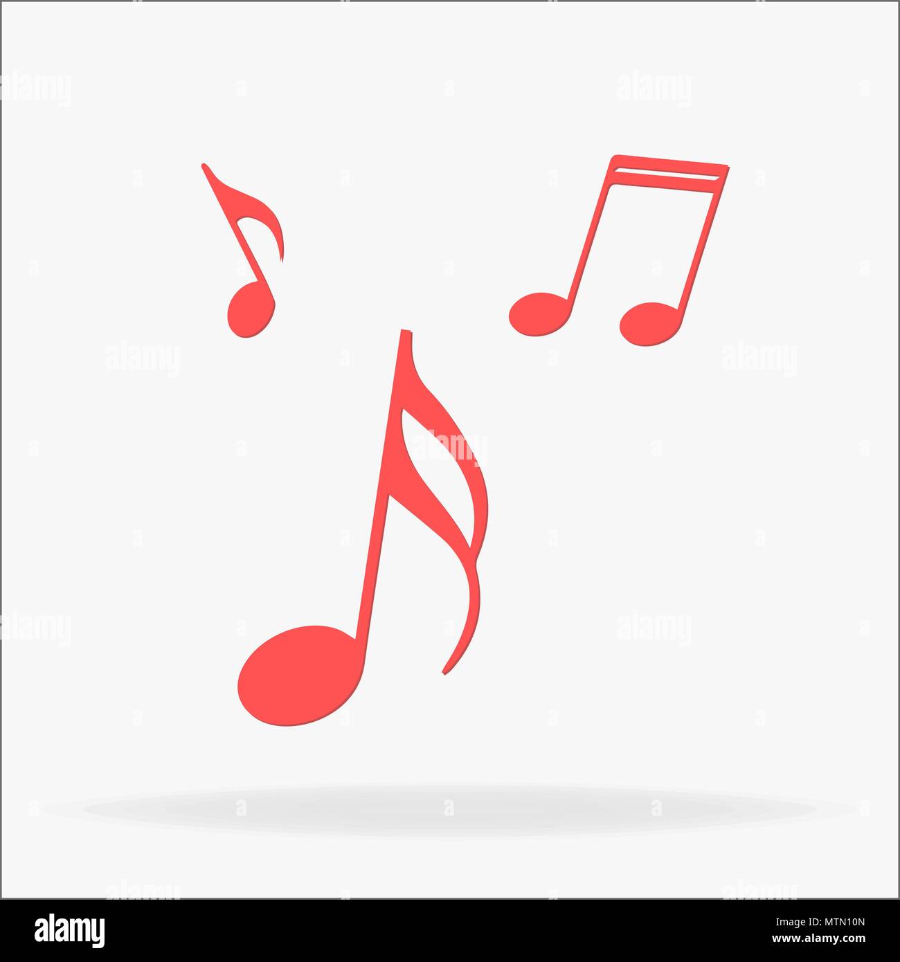 music, note icon. Red music note set web icons Stock Vector Image & Art -  Alamy