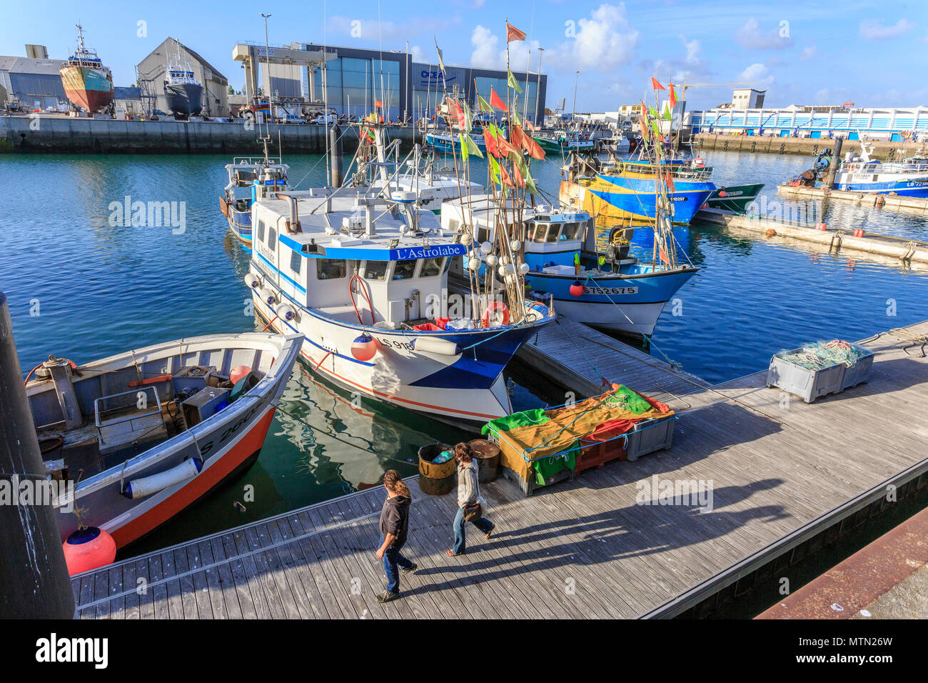 France, Vendee, Les Sables d'Olonne, the fishing port // France, Vendée  (85), Les Sables-d'Olonne, le port de pêche Stock Photo - Alamy