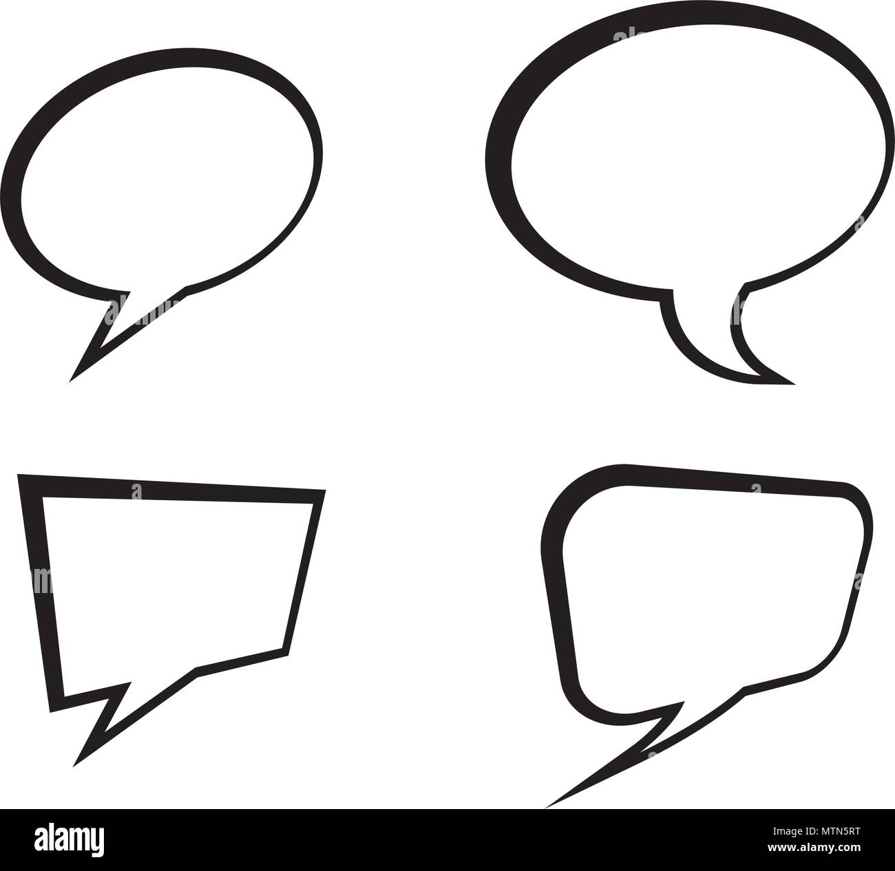 Speech bubble icon Logo template vector illustration Stock Vector Image ...