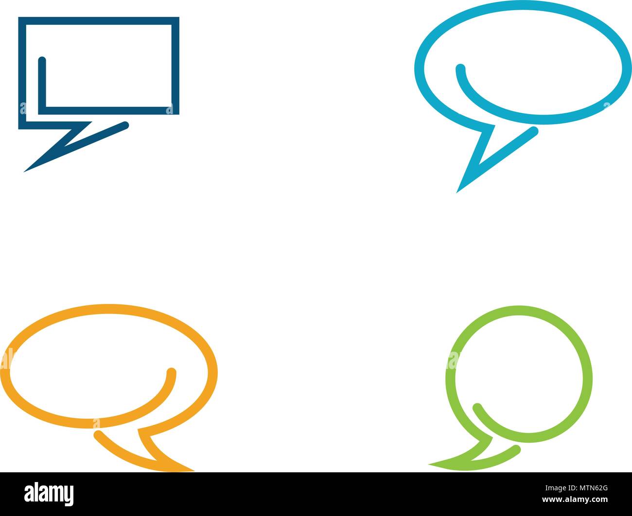 Speech bubble icon Logo template vector illustration Stock Vector Image ...