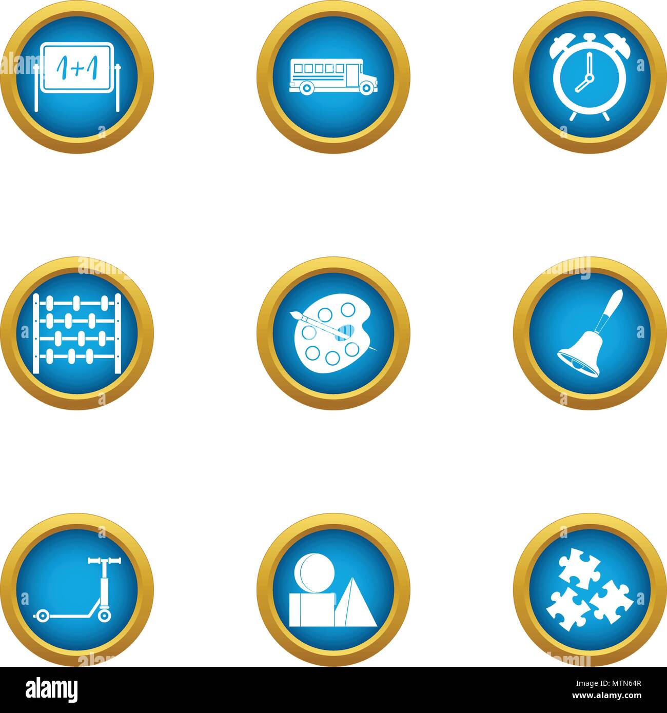 College of art icons set, flat style Stock Vector Image & Art - Alamy