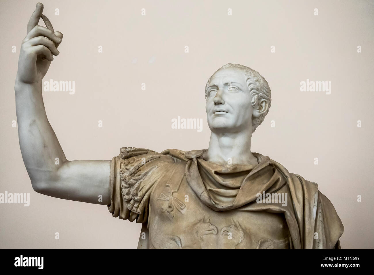 A statue of Julius Caesar exhibited inside the Archaeological Museum of ...