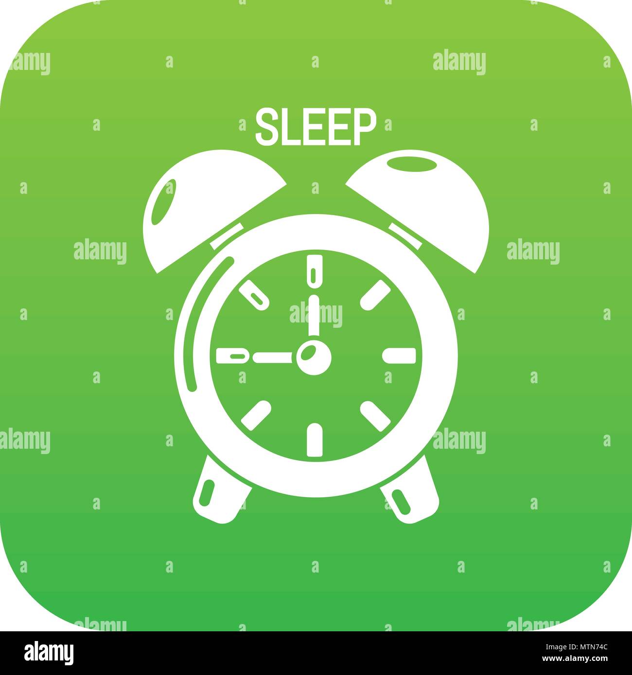 Alarm clock icon green vector Stock Vector Image & Art Alamy