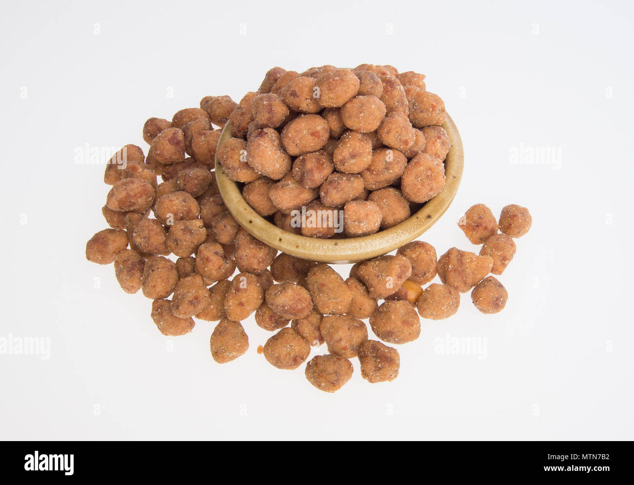 peanuts or roasted peanuts on a background Stock Photo