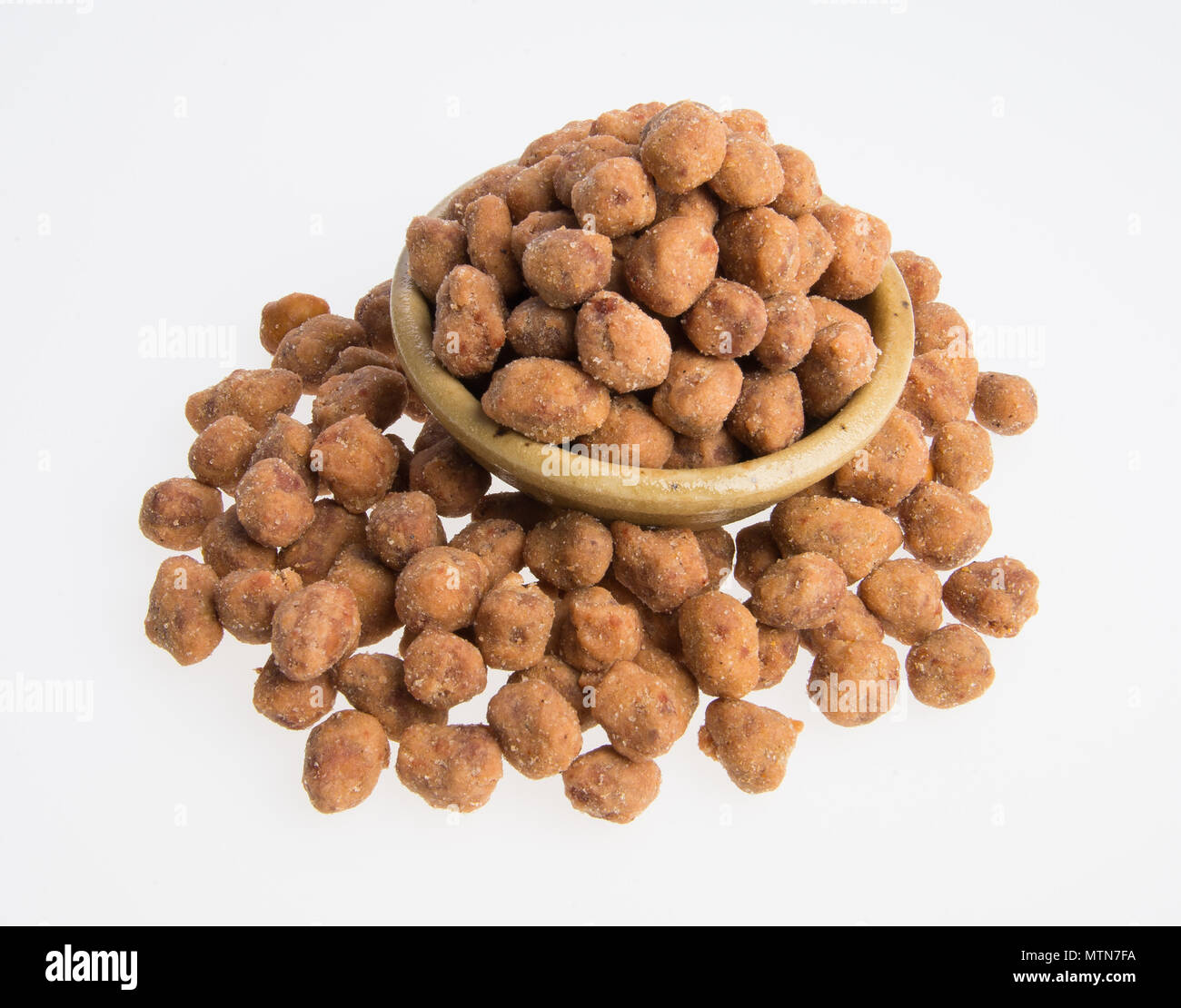 peanuts or roasted peanuts on a background Stock Photo