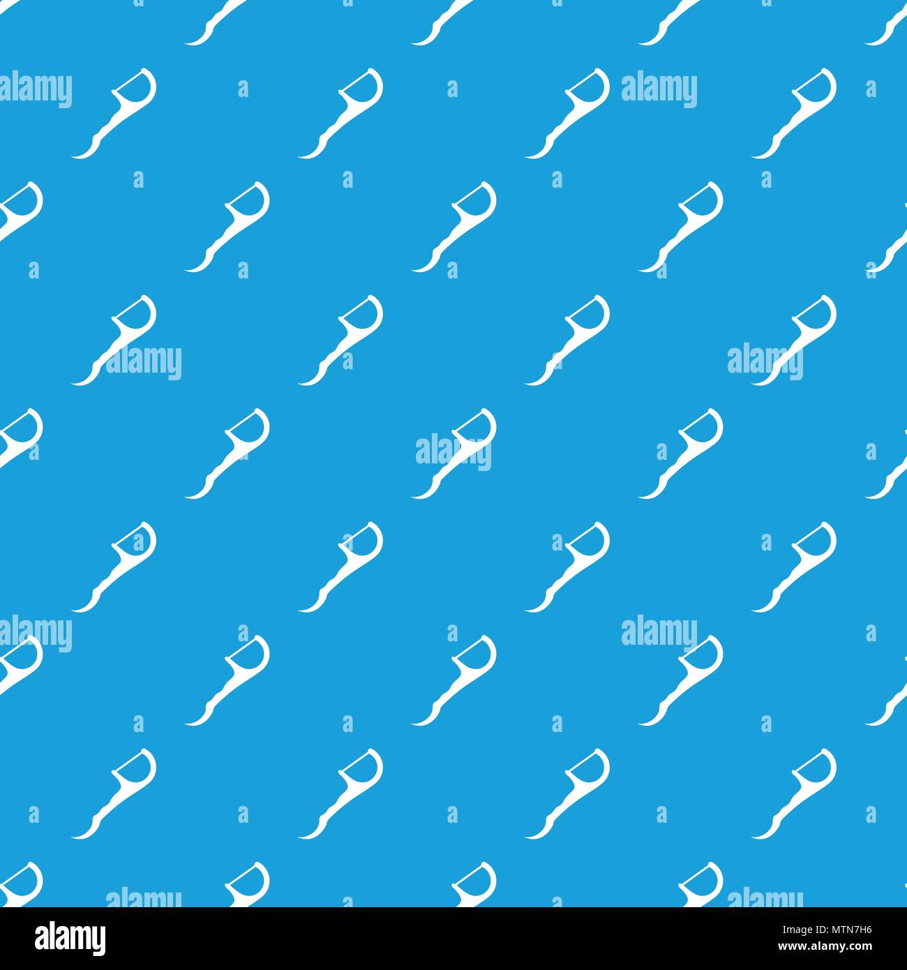 Tooth tool professional pattern vector seamless blue Stock Vector