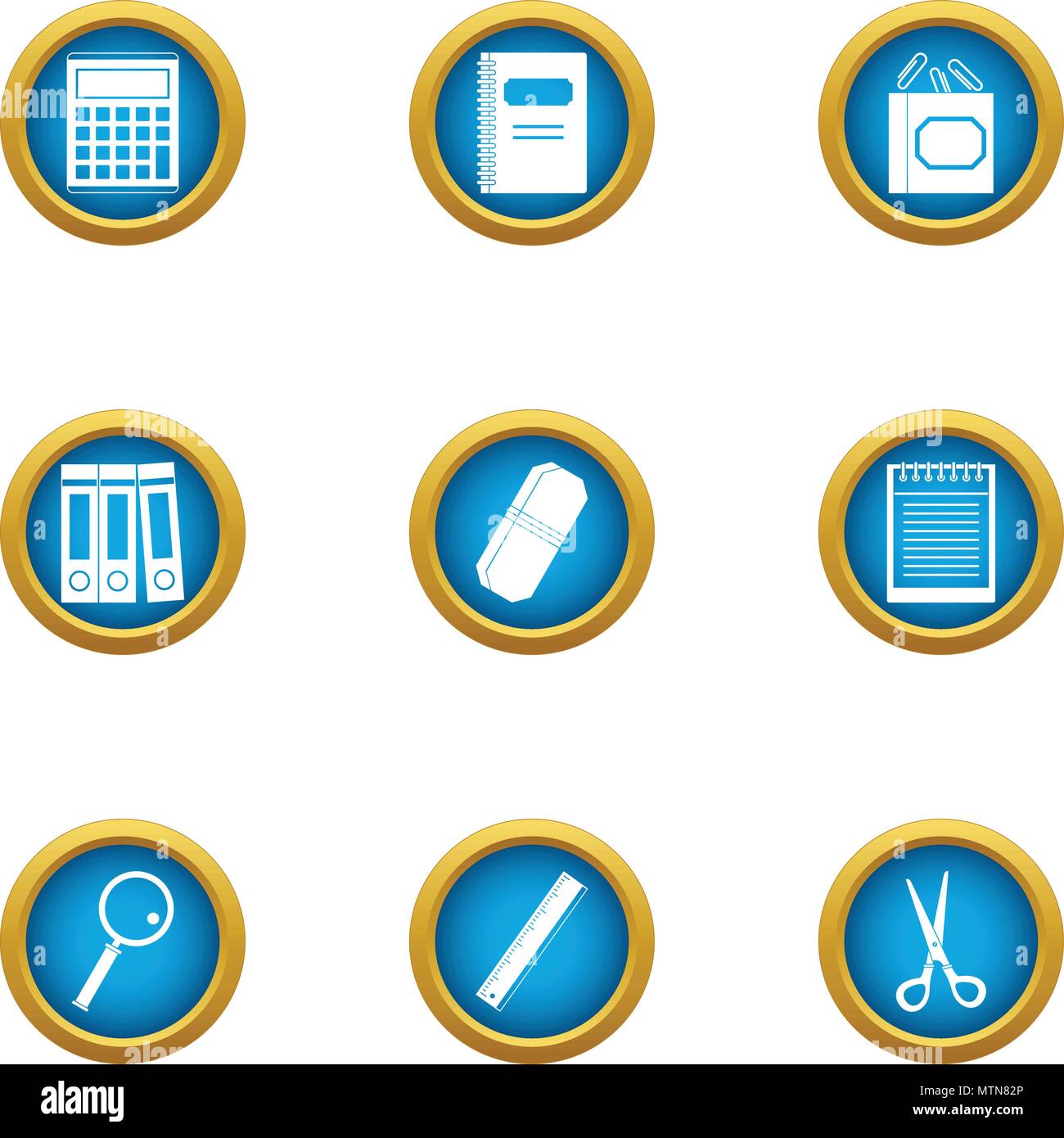 Book accounting icons set, flat style Stock Vector Image & Art - Alamy