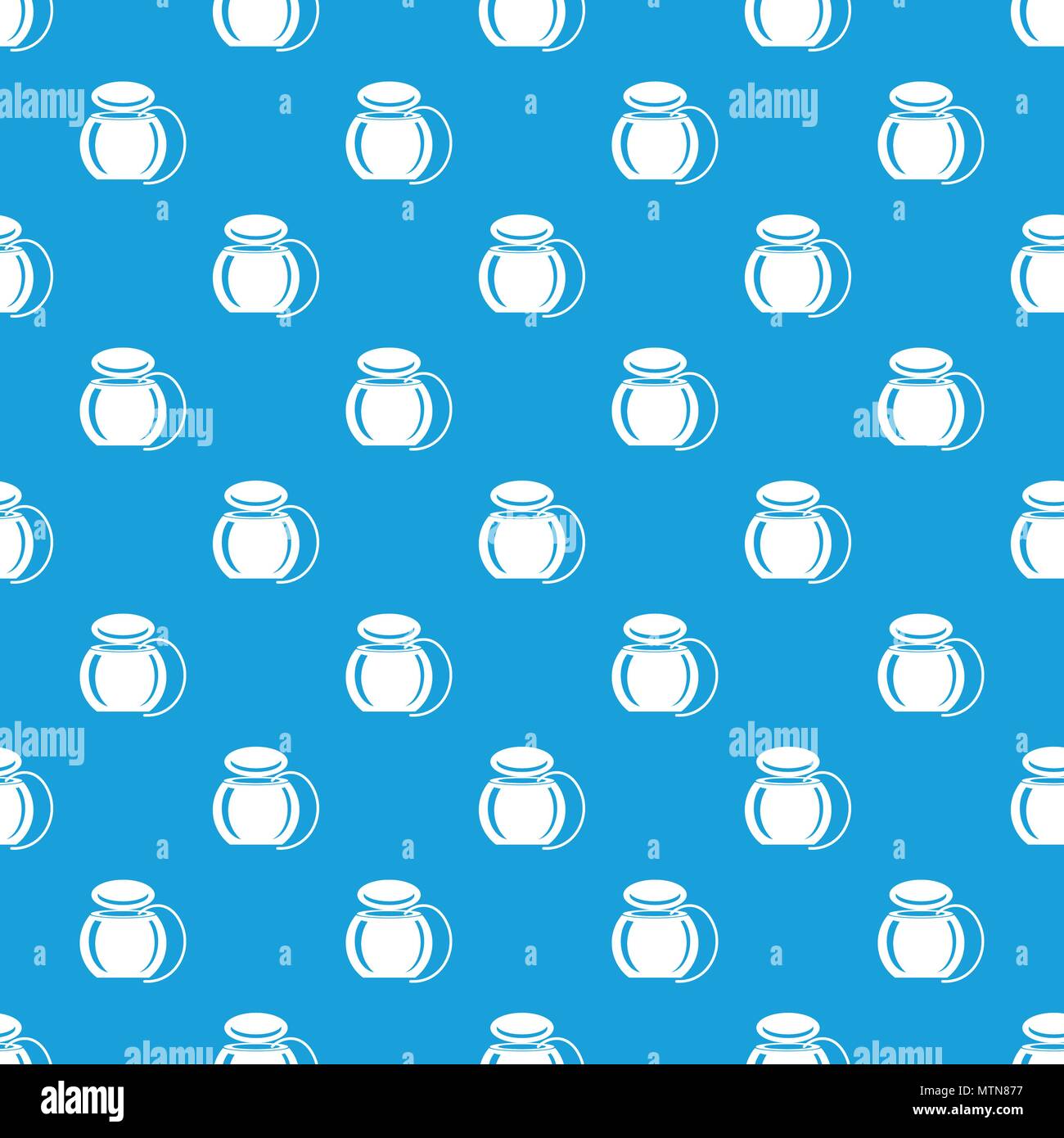 Dental floss pattern vector seamless blue Stock Vector