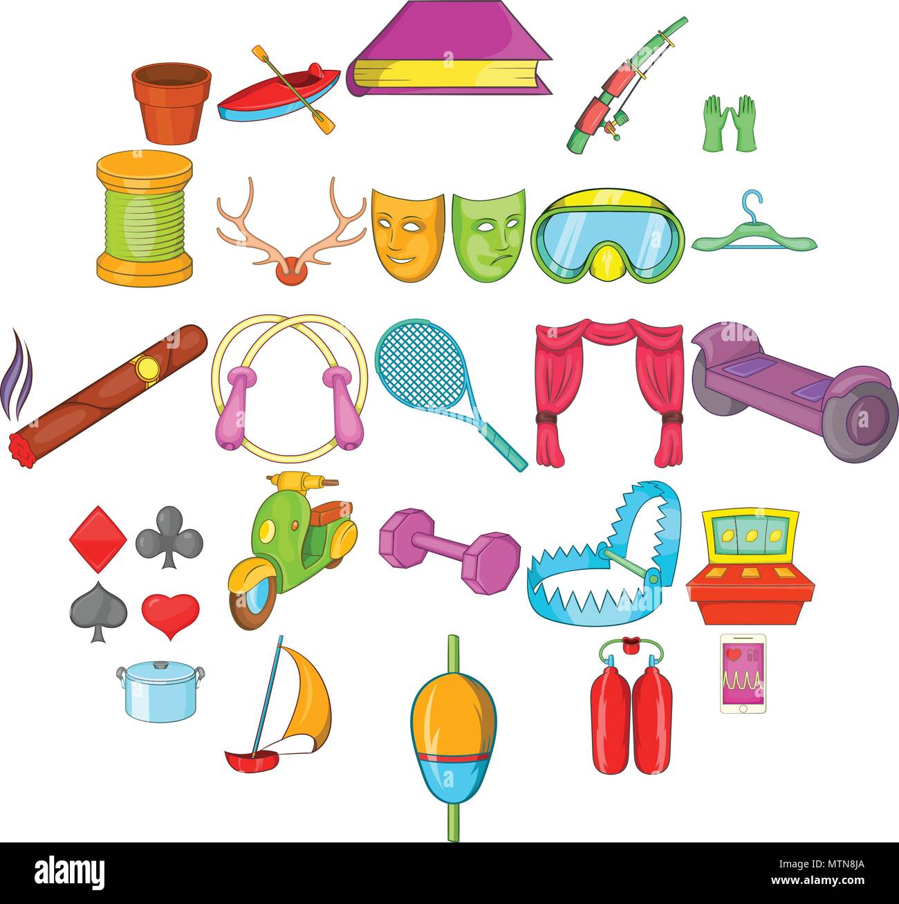 Theatrical art icons set, cartoon style Stock Vector Image & Art - Alamy