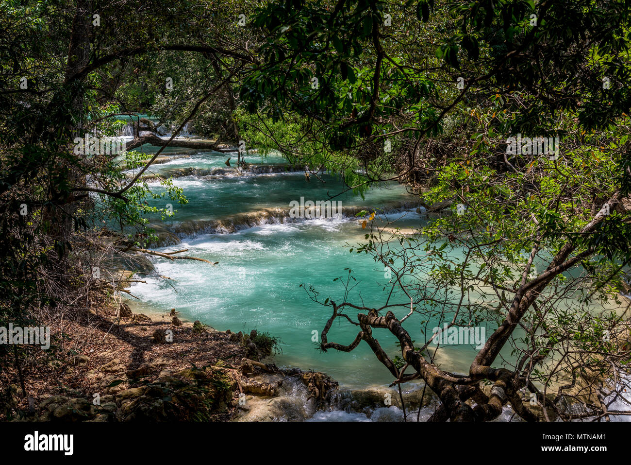 Chiflon Waterfall, Cascada Velo de Novia, Chiapas, Mexico Stock Photo -  Alamy