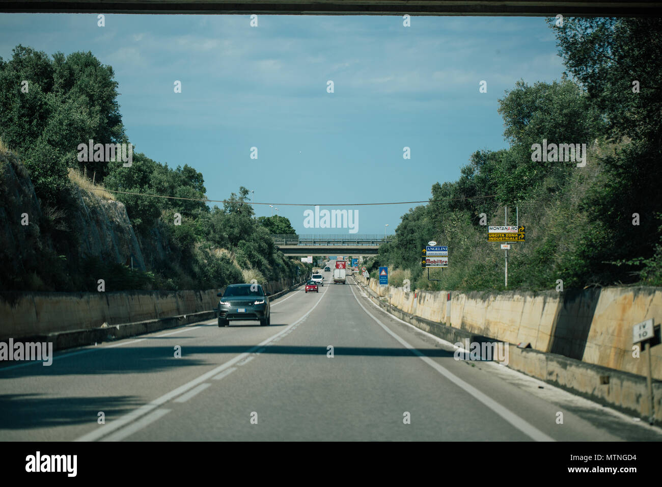 Car drive in Italy summertime roads Stock Photo Alamy