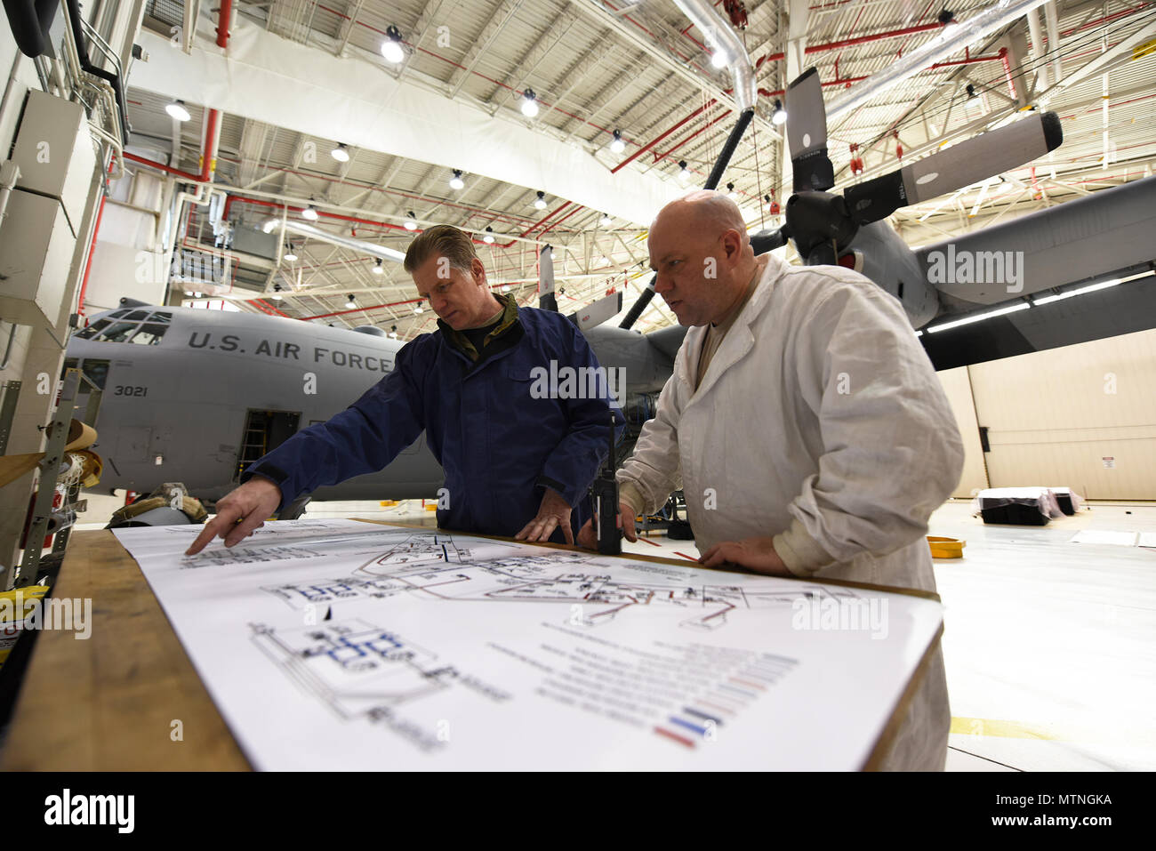 MSgt. Roland Selfridge (left), Aircraft fuel Systems Shop Chief and