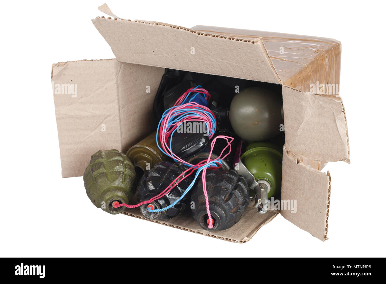 IED - Mailbomb (Improvised Explosive Device in mailbox) Stock Photo