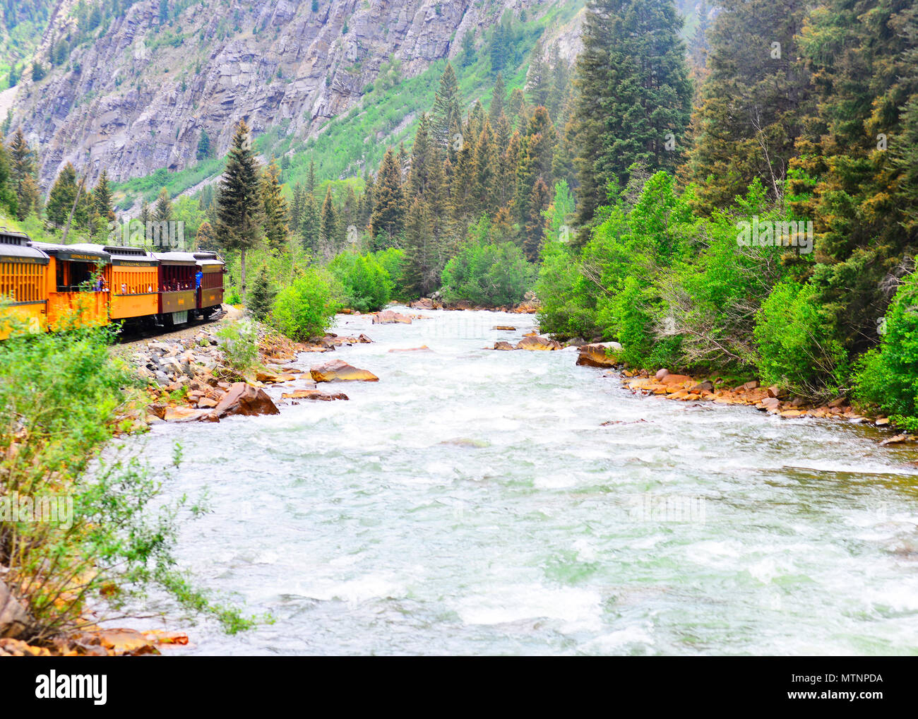 Durango and silverton train passenger car hires stock photography and