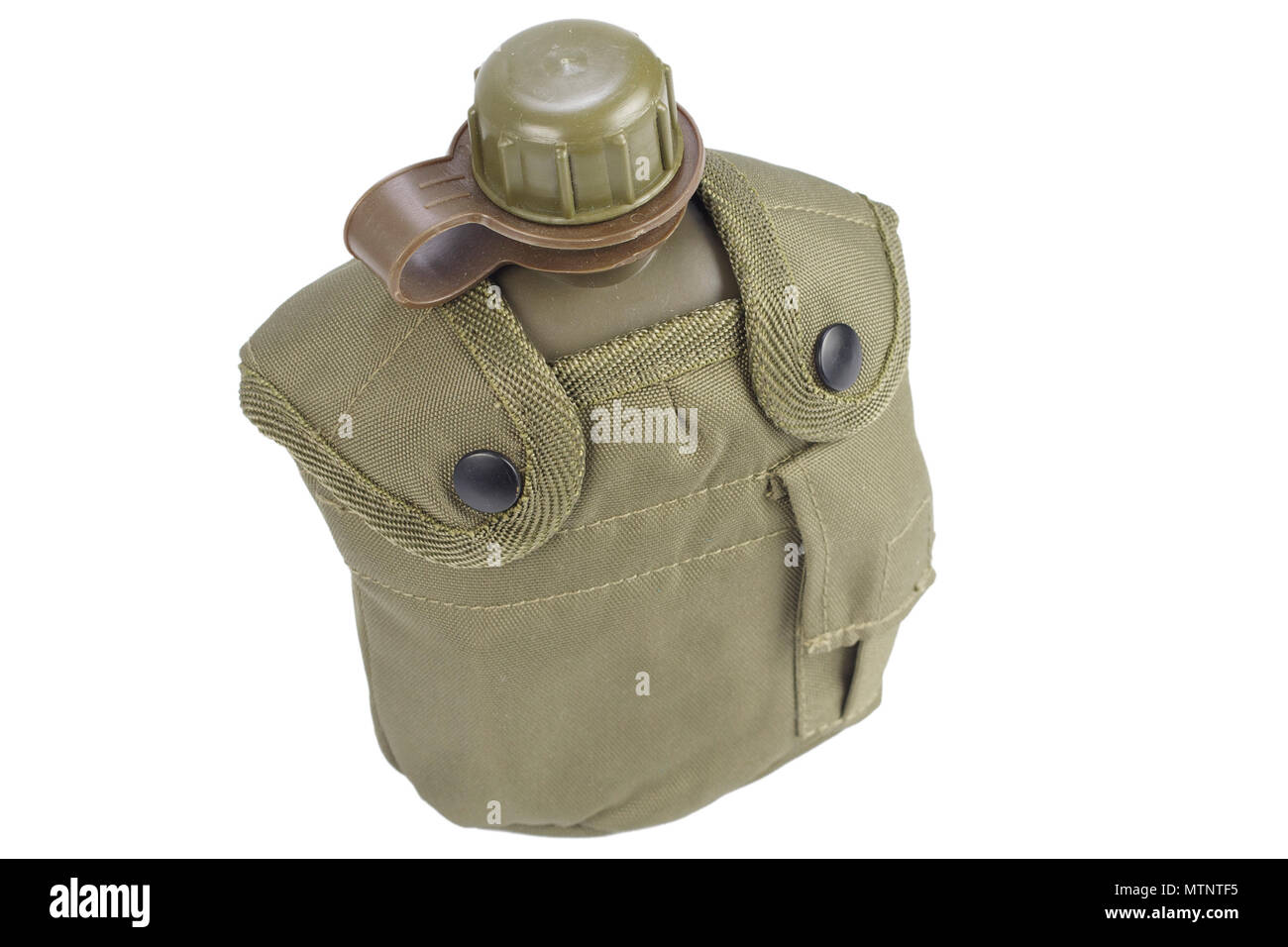 Army water canteen isolated Stock Photo Alamy