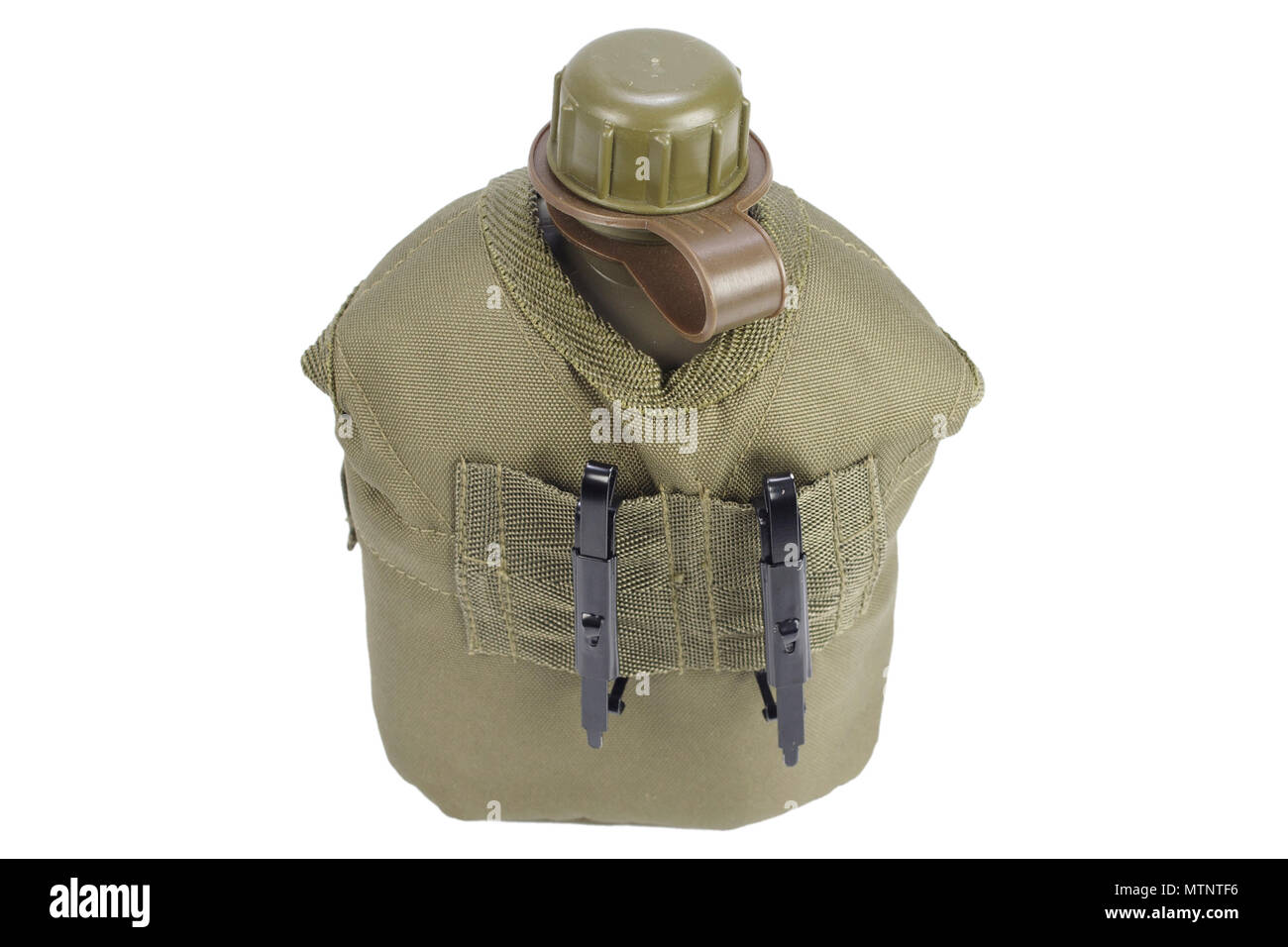 Army water canteen isolated Stock Photo Alamy