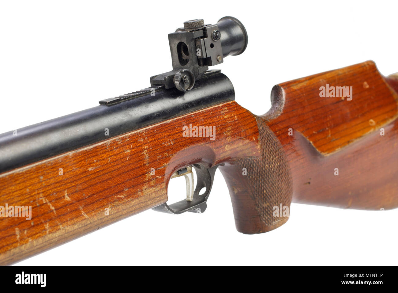 pneumatic air rifle isolated on white background Stock Photo - Alamy