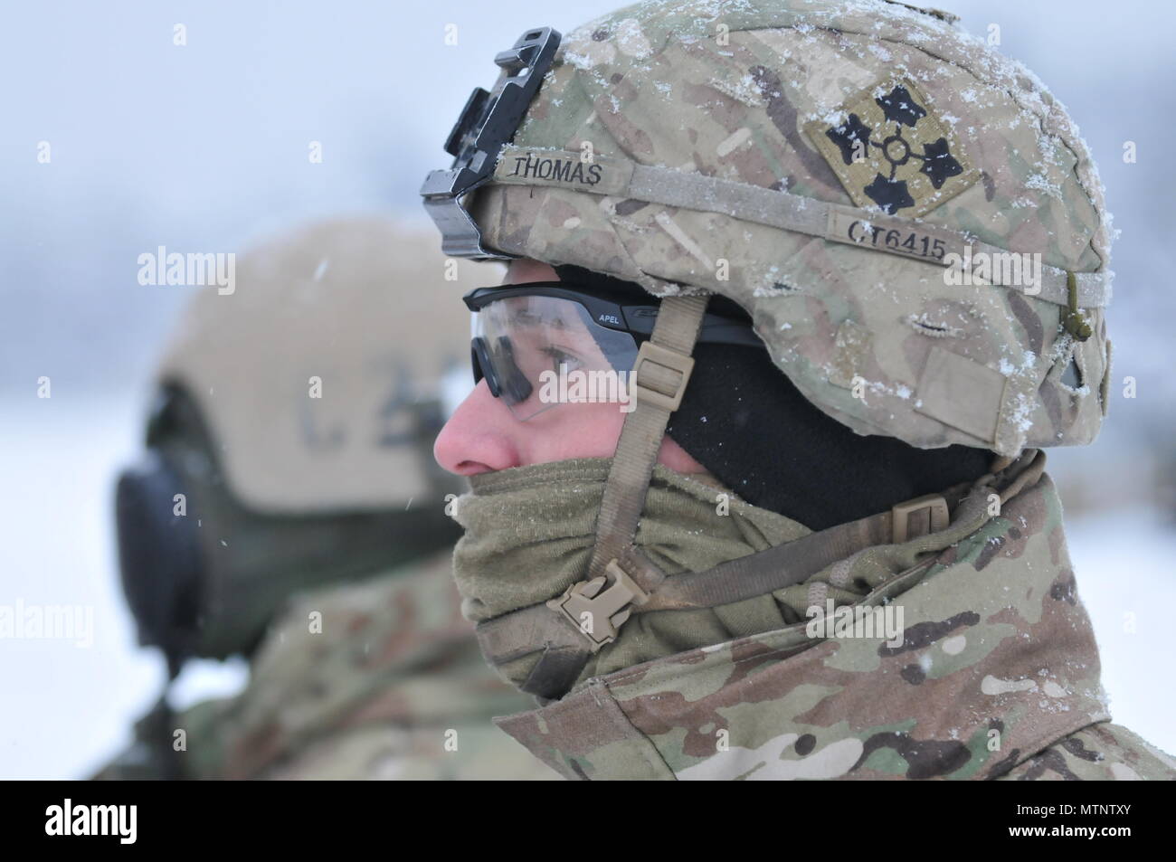 A U.S. Army M2A2 Bradley Fighting Vehicle crew member, 1st Battalion ...
