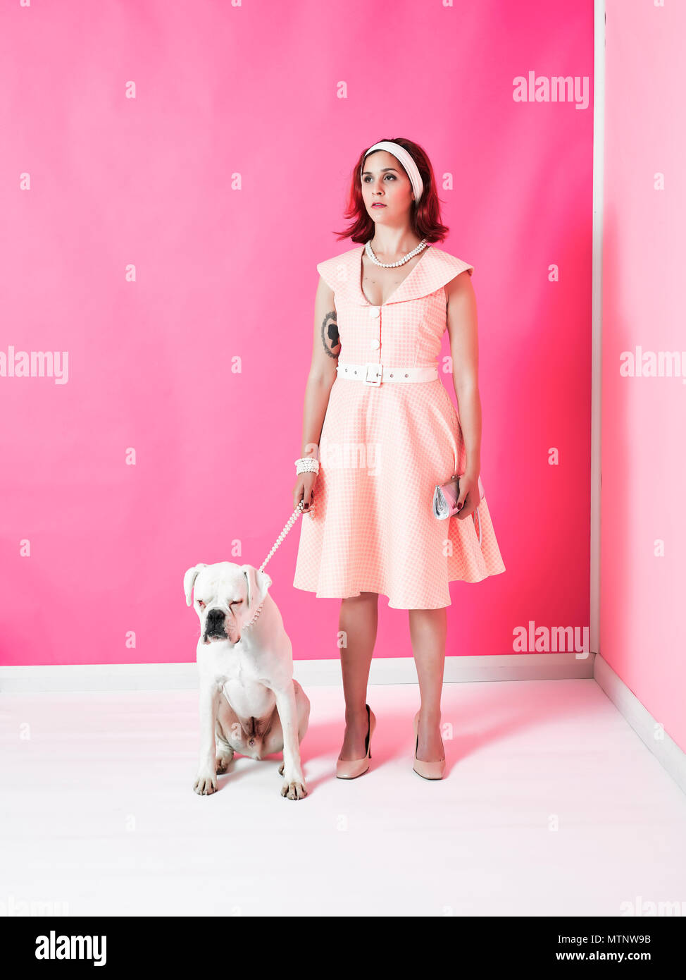 Conforming to an unrealistic society Stock Photo