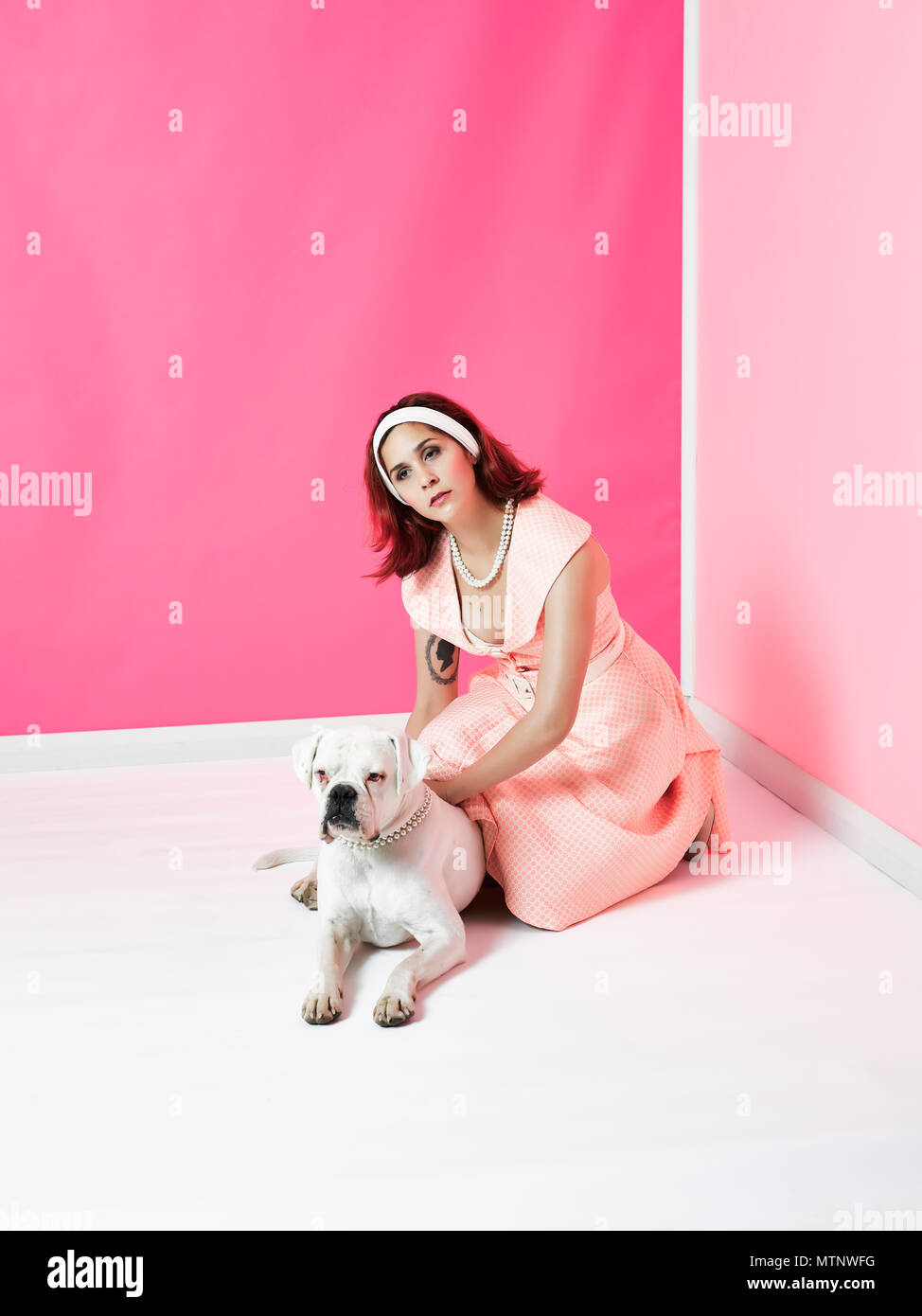 Conforming to an unrealistic society Stock Photo