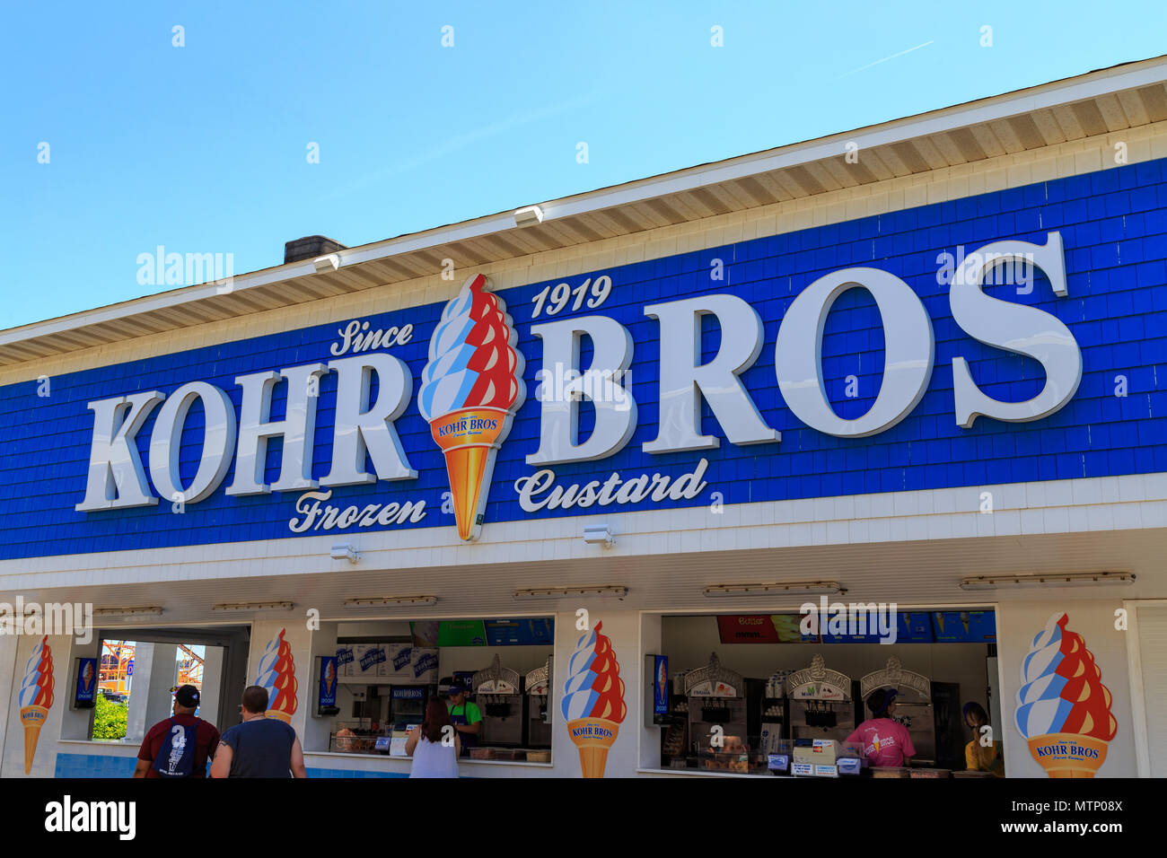 Ocean City, MD, USA May 26, 2018 Kohr Bros Ice Cream is an iconic soft ice cream vendor