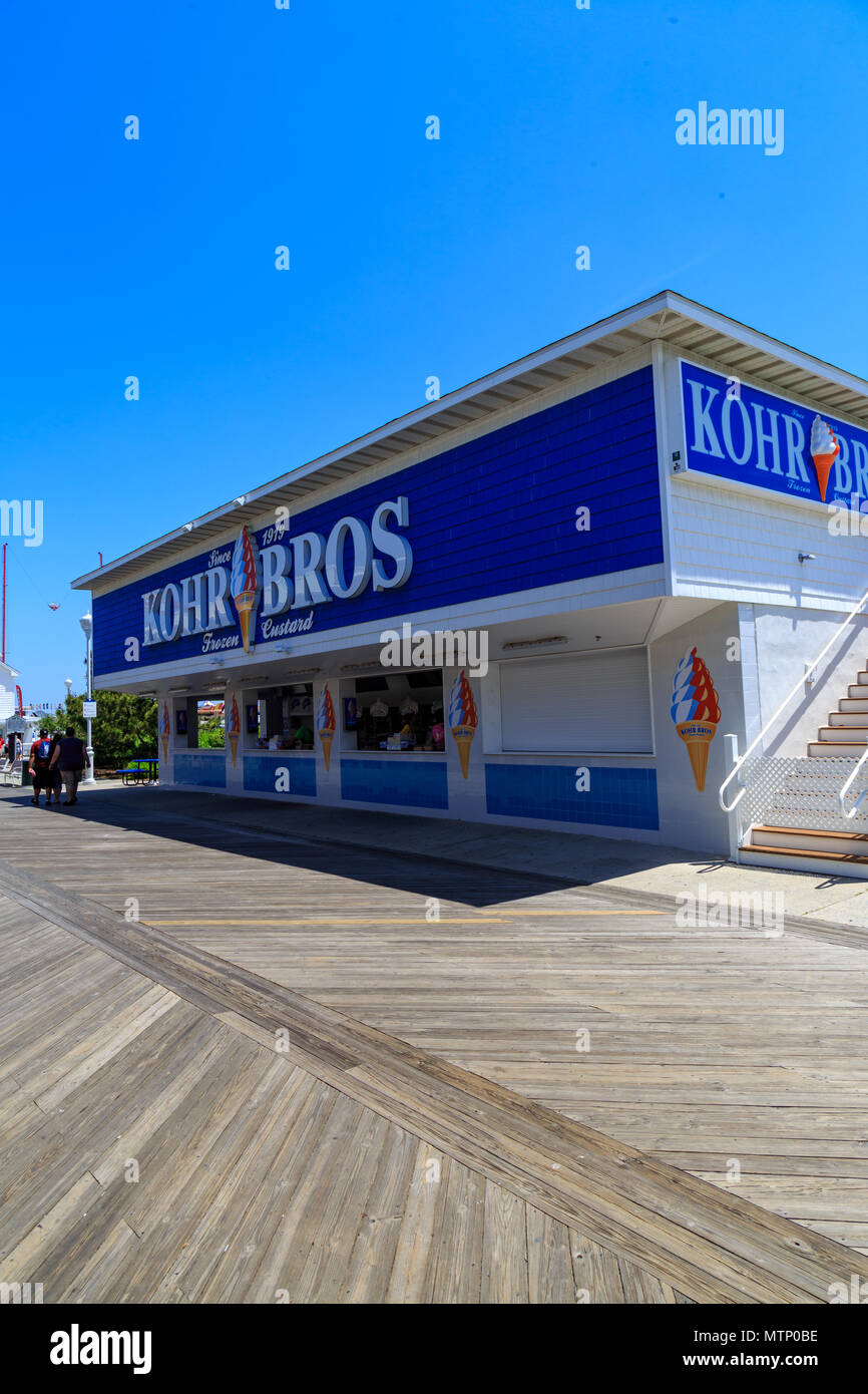Ocean City, MD, USA May 26, 2018 Kohr Bros Ice Cream is an iconic soft ice cream vendor